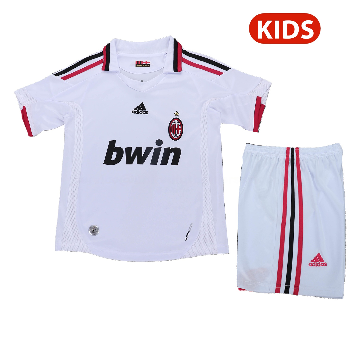 Retro AC Milan 2009-10 Away White Kids Kit - ManixJersey