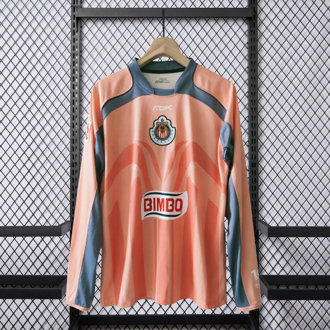 Retro Chivas de Guadalajara 2006-07 Pink Goalkeeper Long Sleeves Jersey - ManixJersey