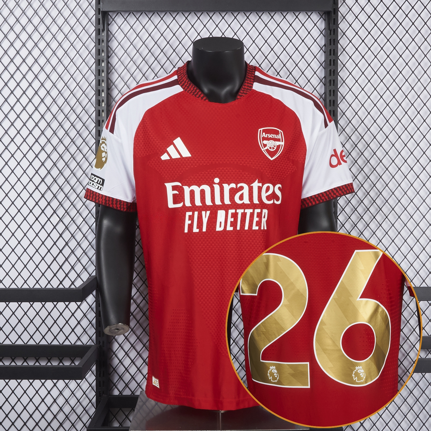 【Champion 26 Font】Arsenal 26-27 Home Jersey - Player Version - ManixJersey