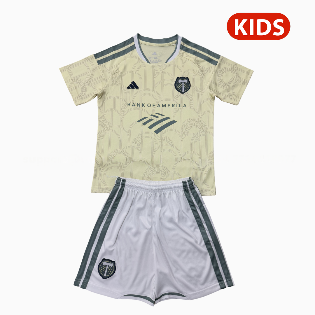 Portland Timbers 25-26 Away Kids Kit - ManixJersey