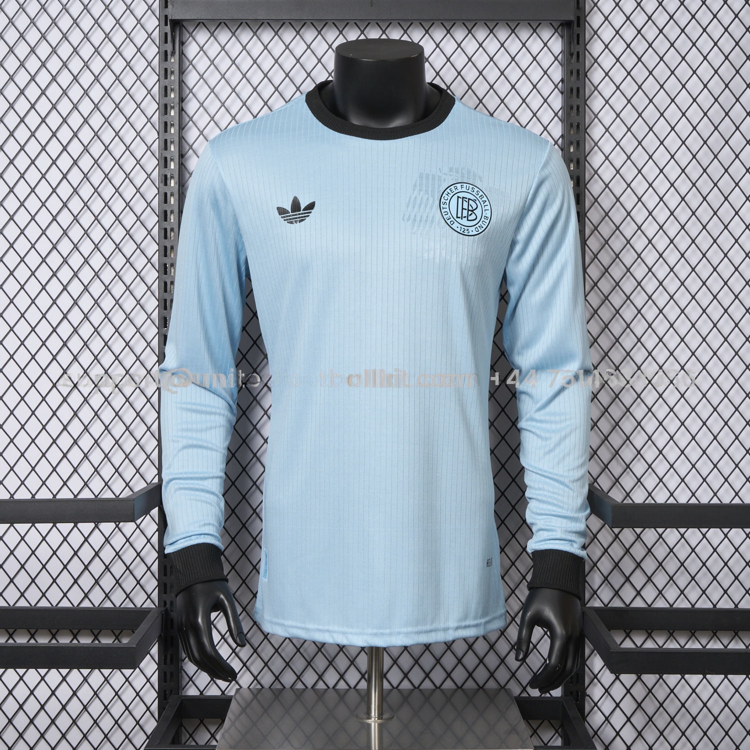 Germany 2025 125-Year Anniversary GK Blue Long Sleeve Jersey - Player Version - ManixJersey