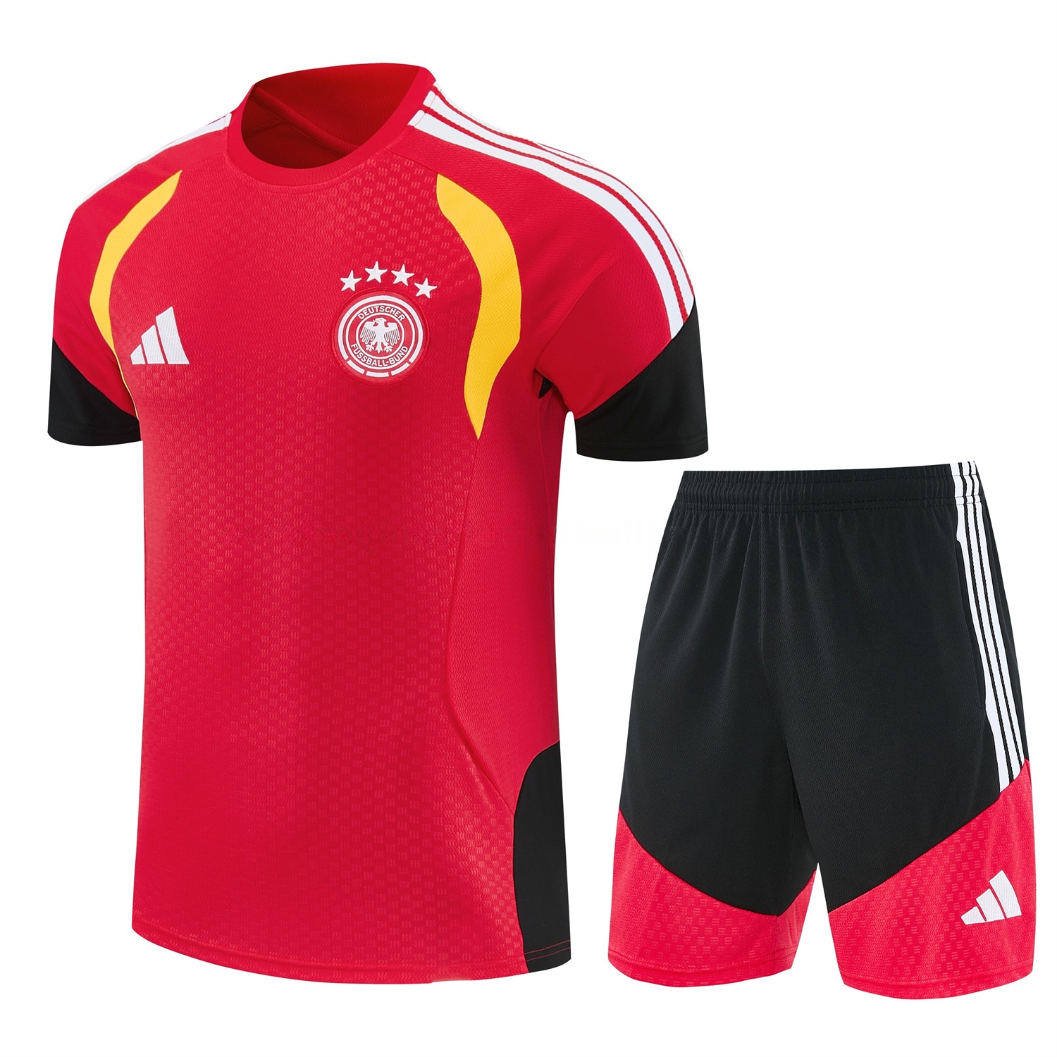 Germany 2026 Short-Sleeve Training Set - Red Top and Black Shorts - ManixJersey
