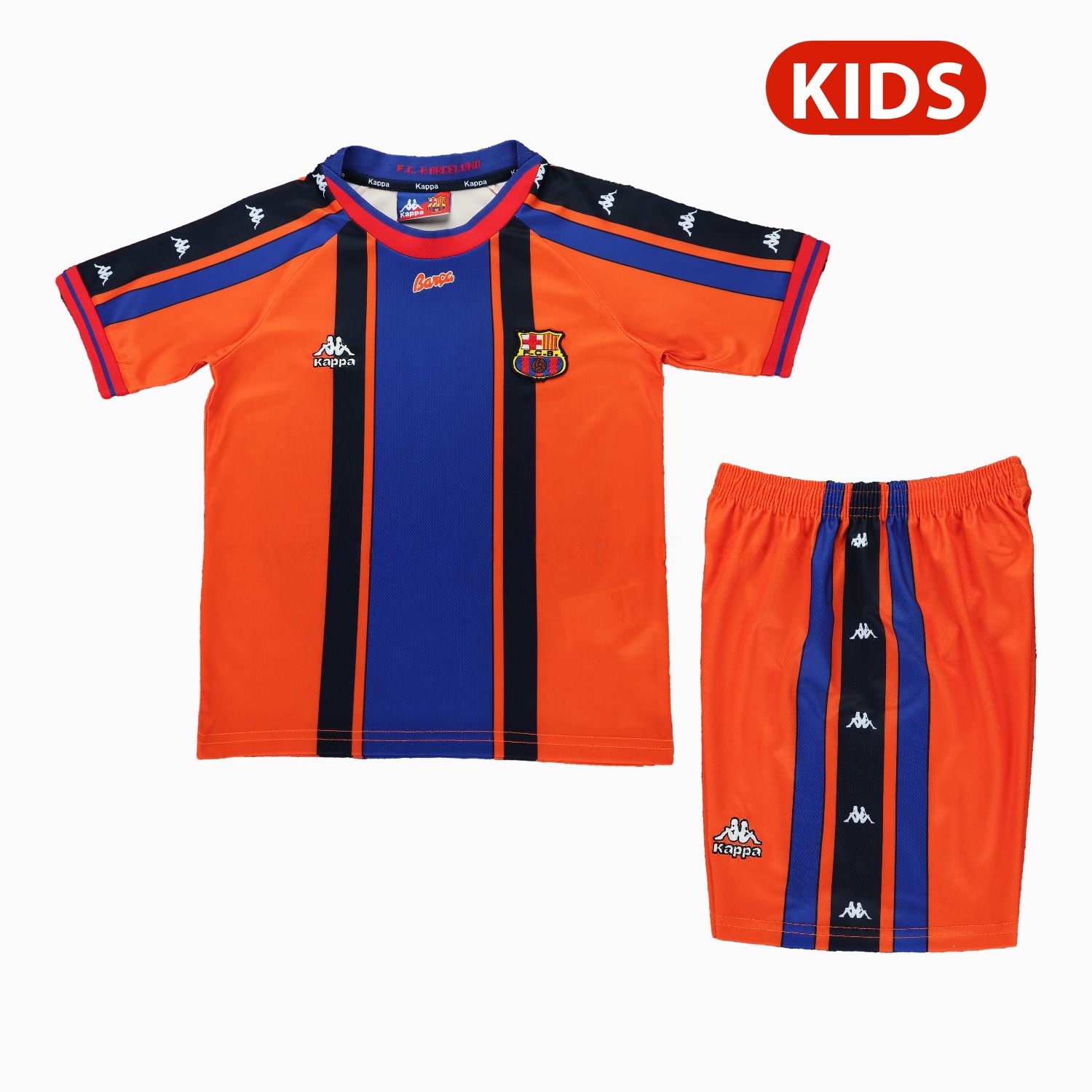 Retro Barcelona 1997-98 Away Kids Kit - ManixJersey