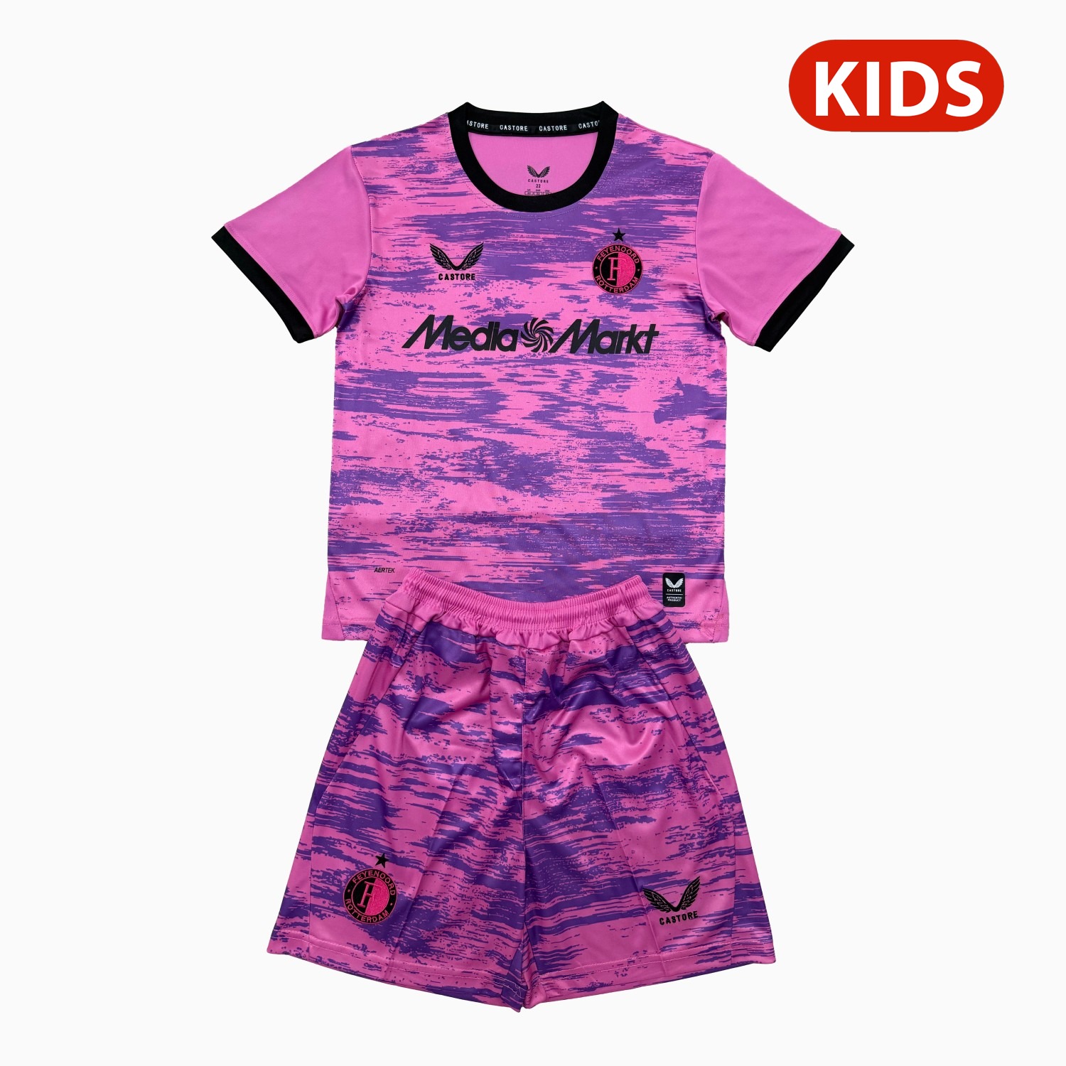 Feyenoord 26-27 Pink Goalkeeper Kids Kit - ManixJersey