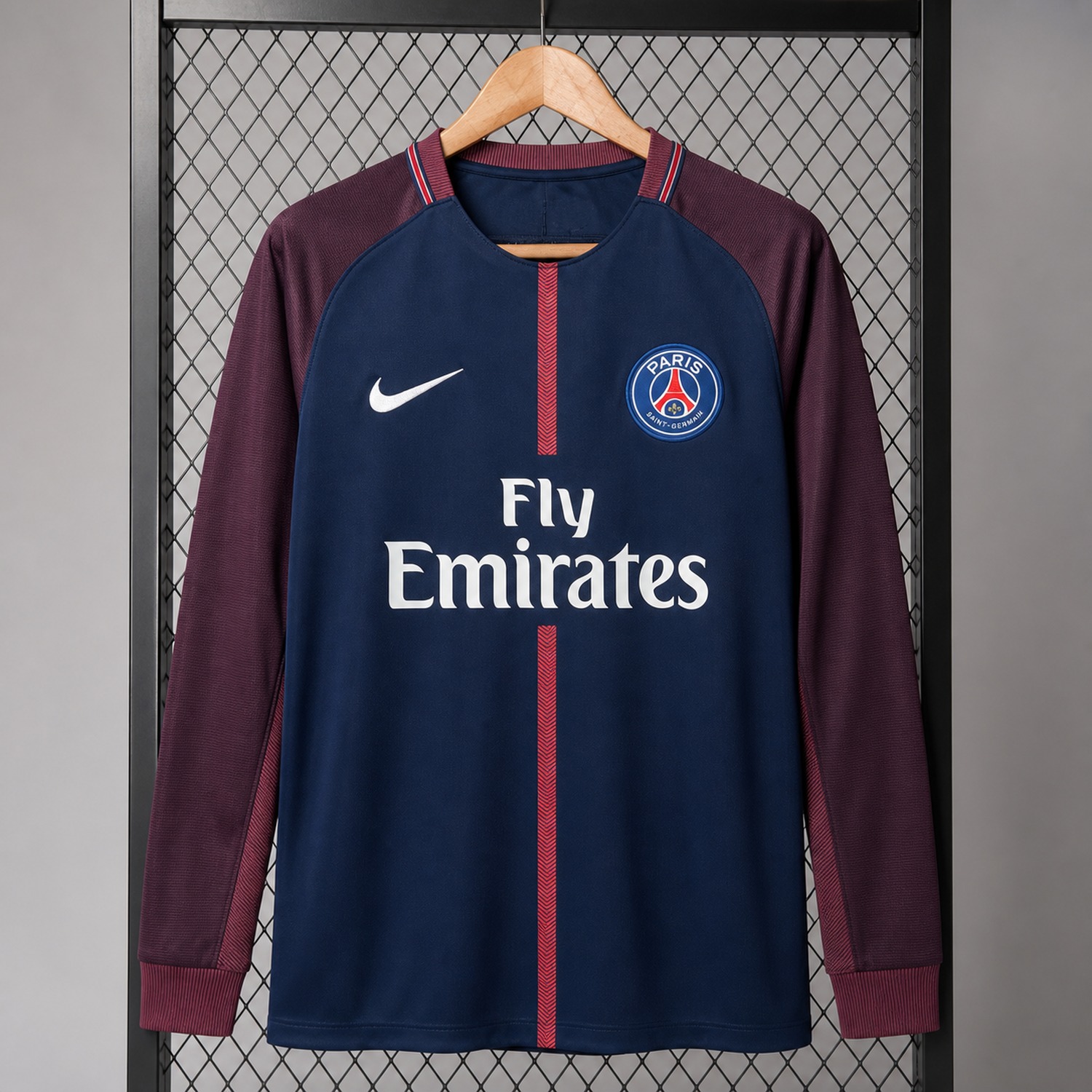 Retro Paris Saint-Germain PSG 2017-18 Home Long Sleeves Jersey - ManixJersey