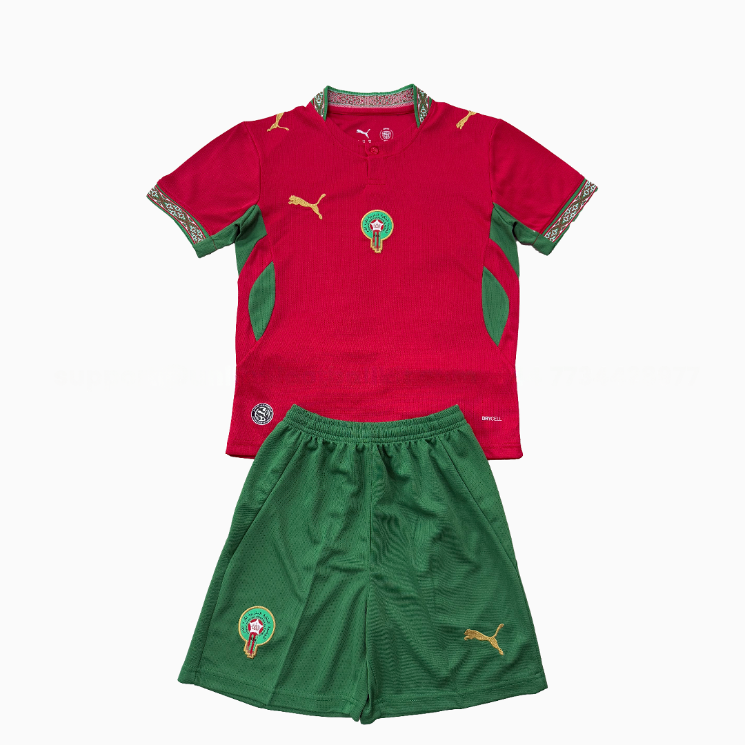 Morocco 2026 Home Men's Adult Jersey Set - Fans Version - ManixJersey