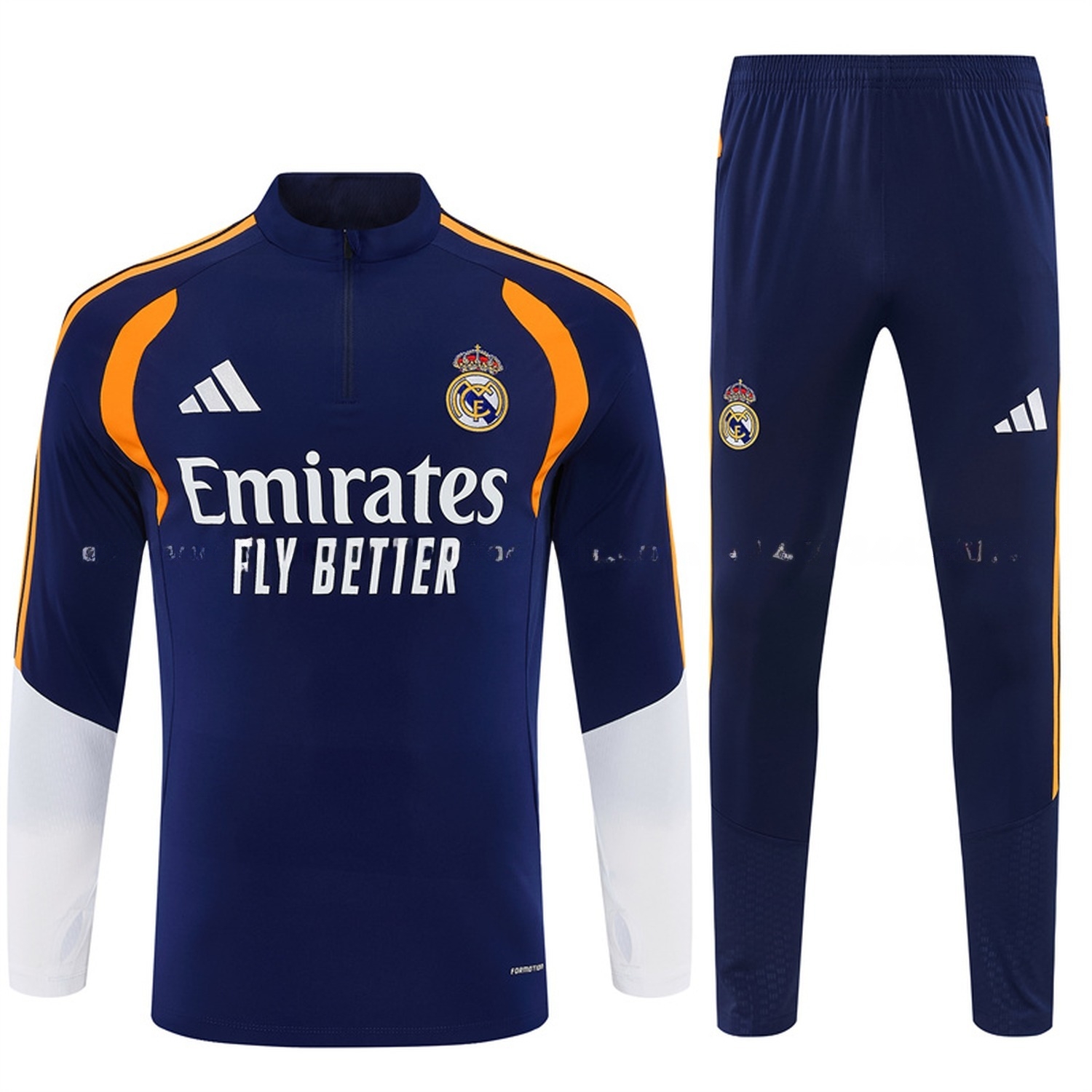 Real Madrid 26-27 Long Sleeve Training Set - Deep Blue Top & Deep Blue Pants - ManixJersey