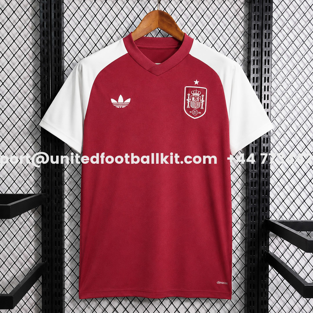 Spain 2026 Red With White Pre-Match Training Jersey - Fans Version - ManixJersey
