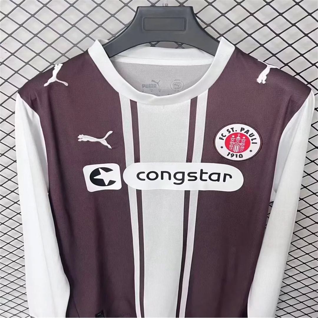 St. Pauli 25-26 Classic 1970s Design Special Long Sleeves Jersey - Fans Version - ManixJersey