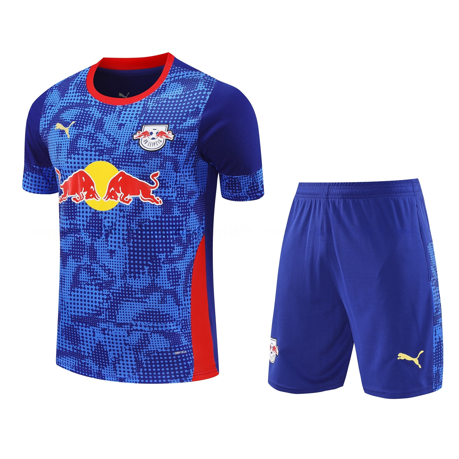 RB Leipzig 25-26 Short-Sleeve Training Set - Blue Top & Blue Shorts - ManixJersey