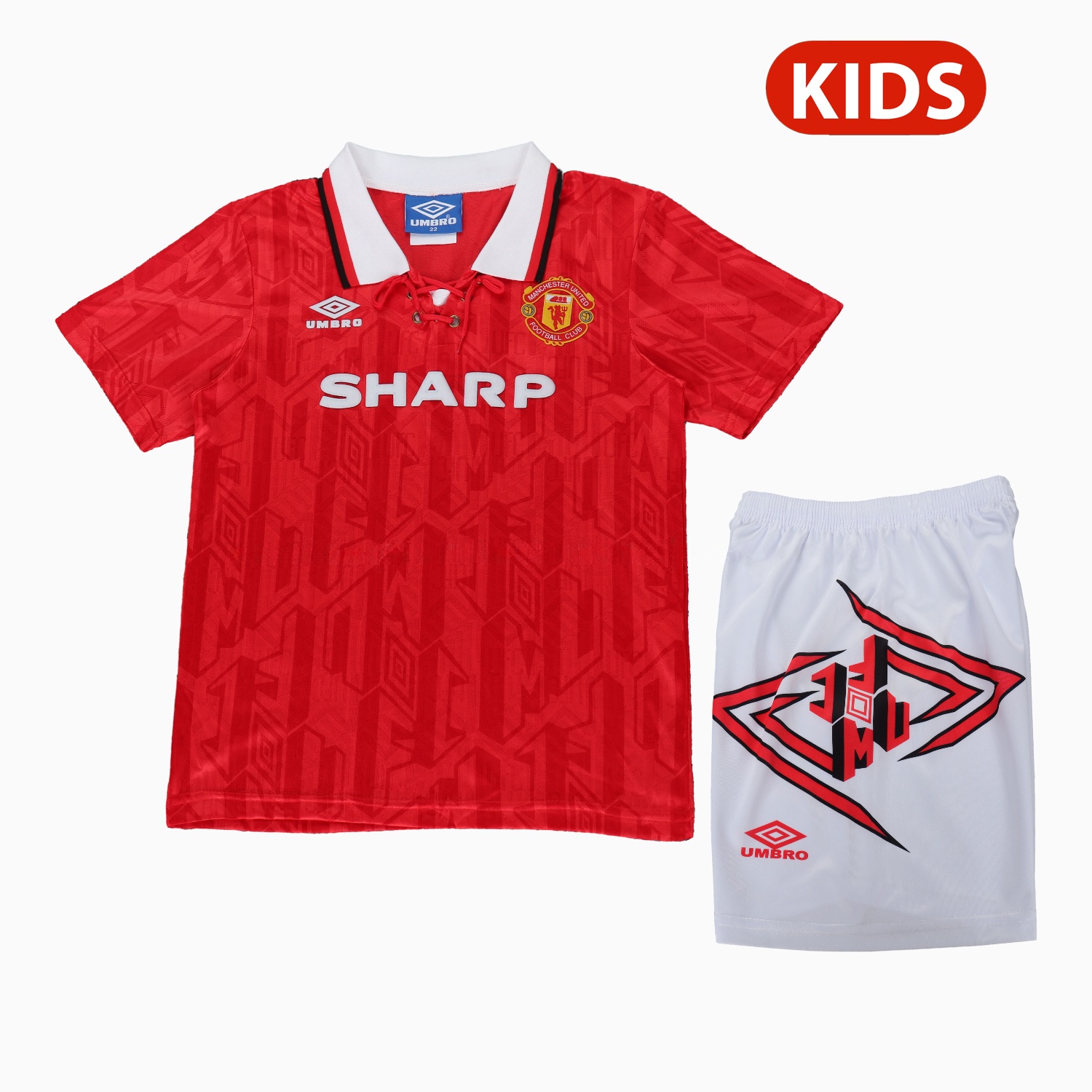Retro Manchester United 92-94 Home Kids Kit - ManixJersey