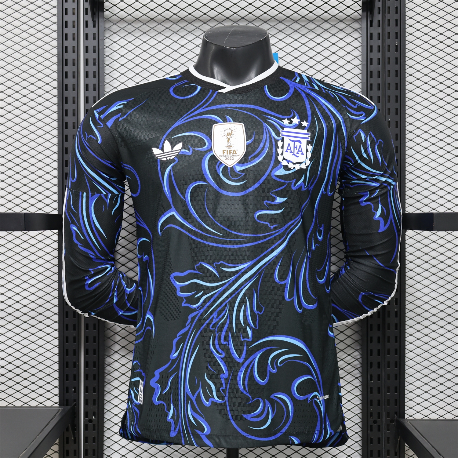 Argentina 2026 Away Deep Blue Long Sleeves Jersey - Player Version - ManixJersey