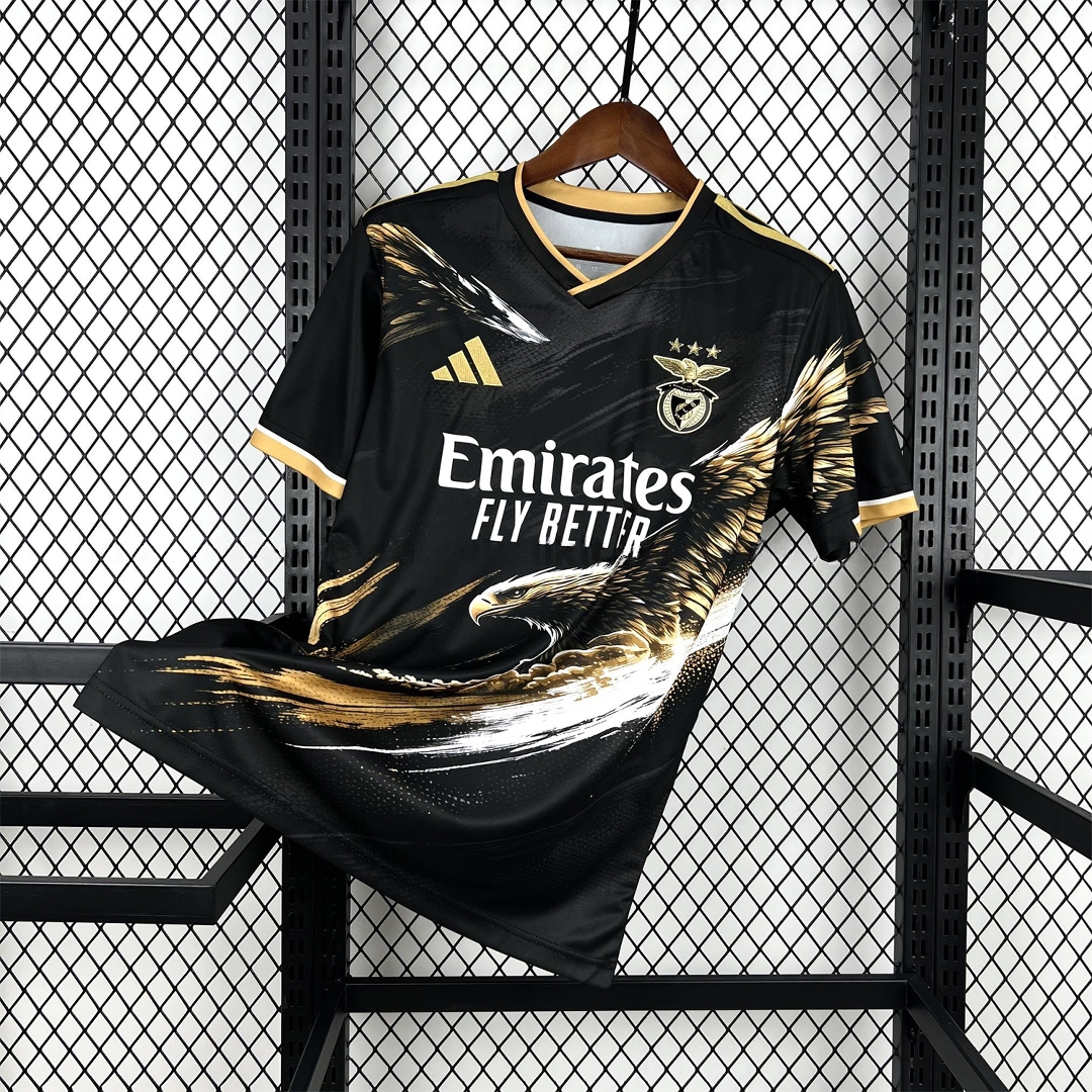 Benfica 25-26 Gold Eagle Black Special Jersey - Fans Version - ManixJersey