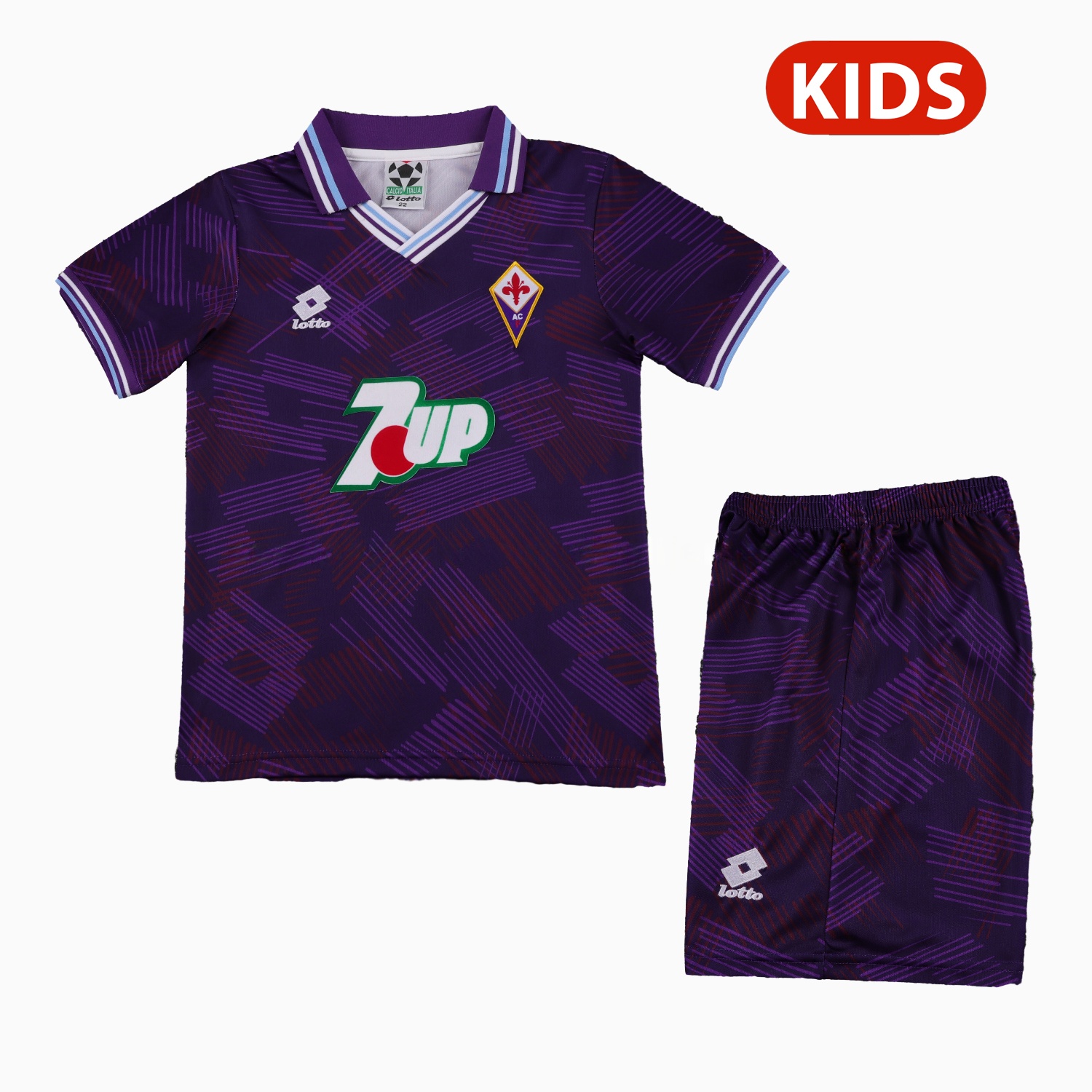 Retro Fiorentina 1992-93 Home Kids Kit - ManixJersey