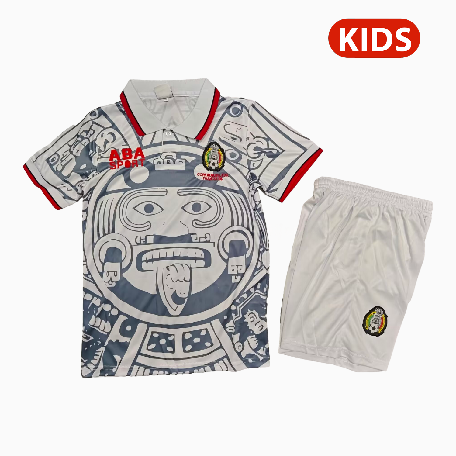 Retro Mexico 1998 Away Kids Kit - ManixJersey