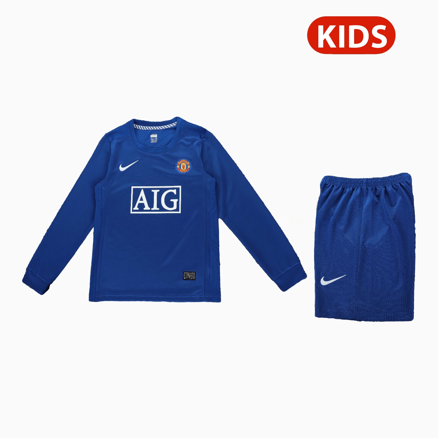Retro Manchester United 2008-09 Third Long Sleeves Kids Kit - ManixJersey
