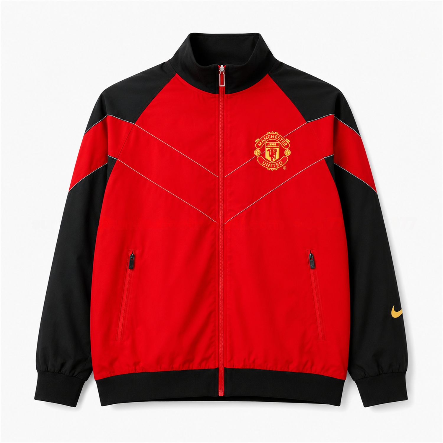 Retro Manchester United 2006-07 Windbreaker Jacket - Red With Black Sleeve - ManixJersey