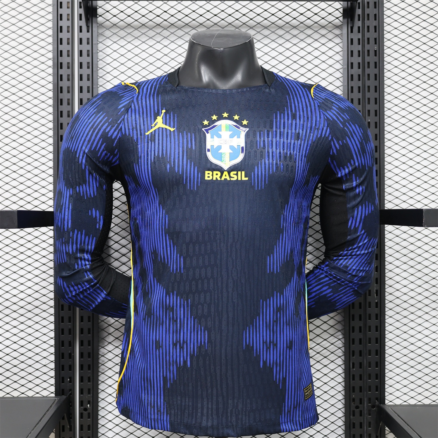 Brazil 2026 Away Blue Long Sleeves Jersey - Player Version - ManixJersey