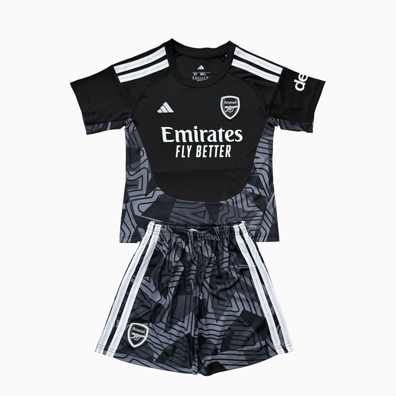 Arsenal 26-27 Black Goalkeeper Men's Adult Jersey Set - Fans Version - ManixJersey