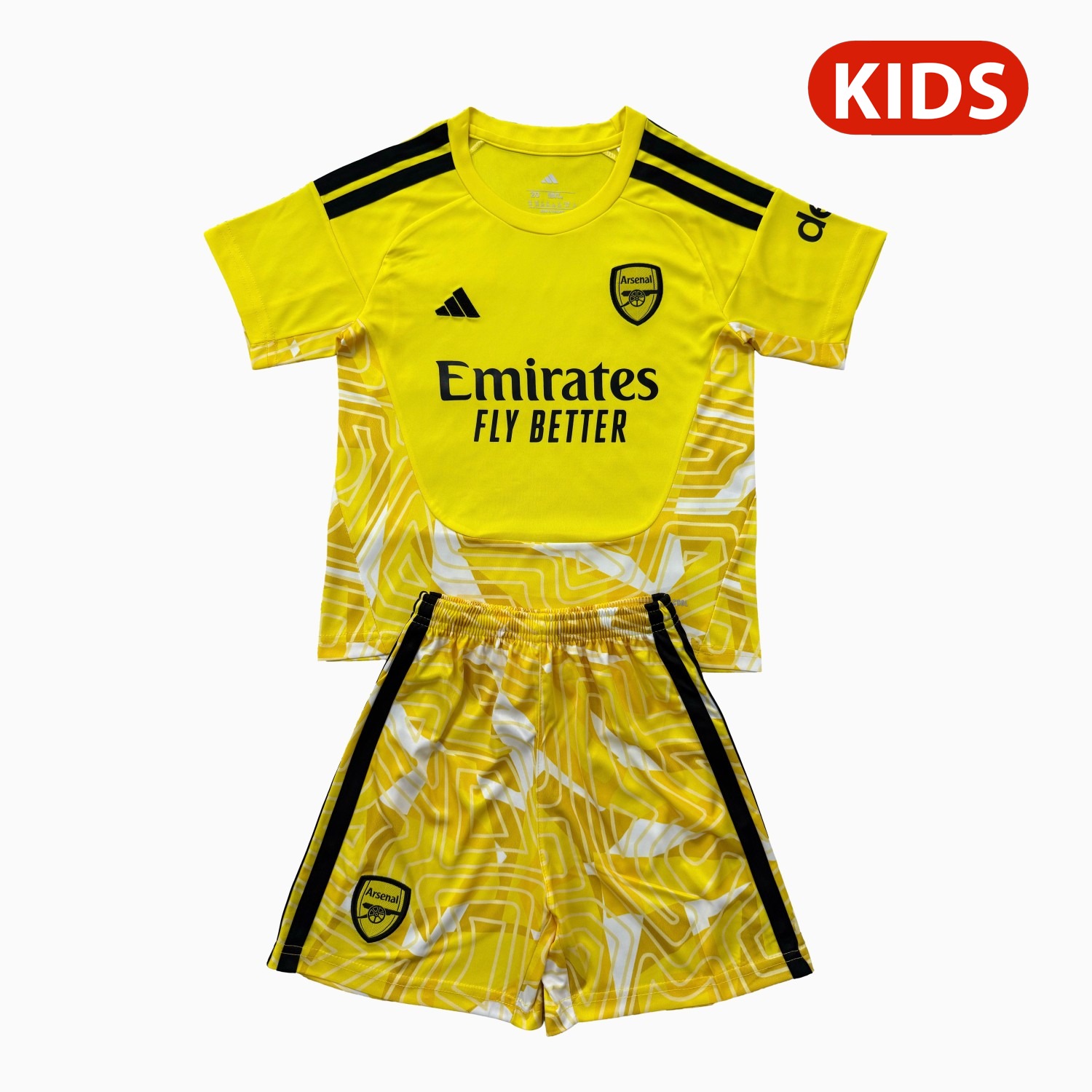 Arsenal 26-27 Yellow Goalkeeper Kids Kit - ManixJersey