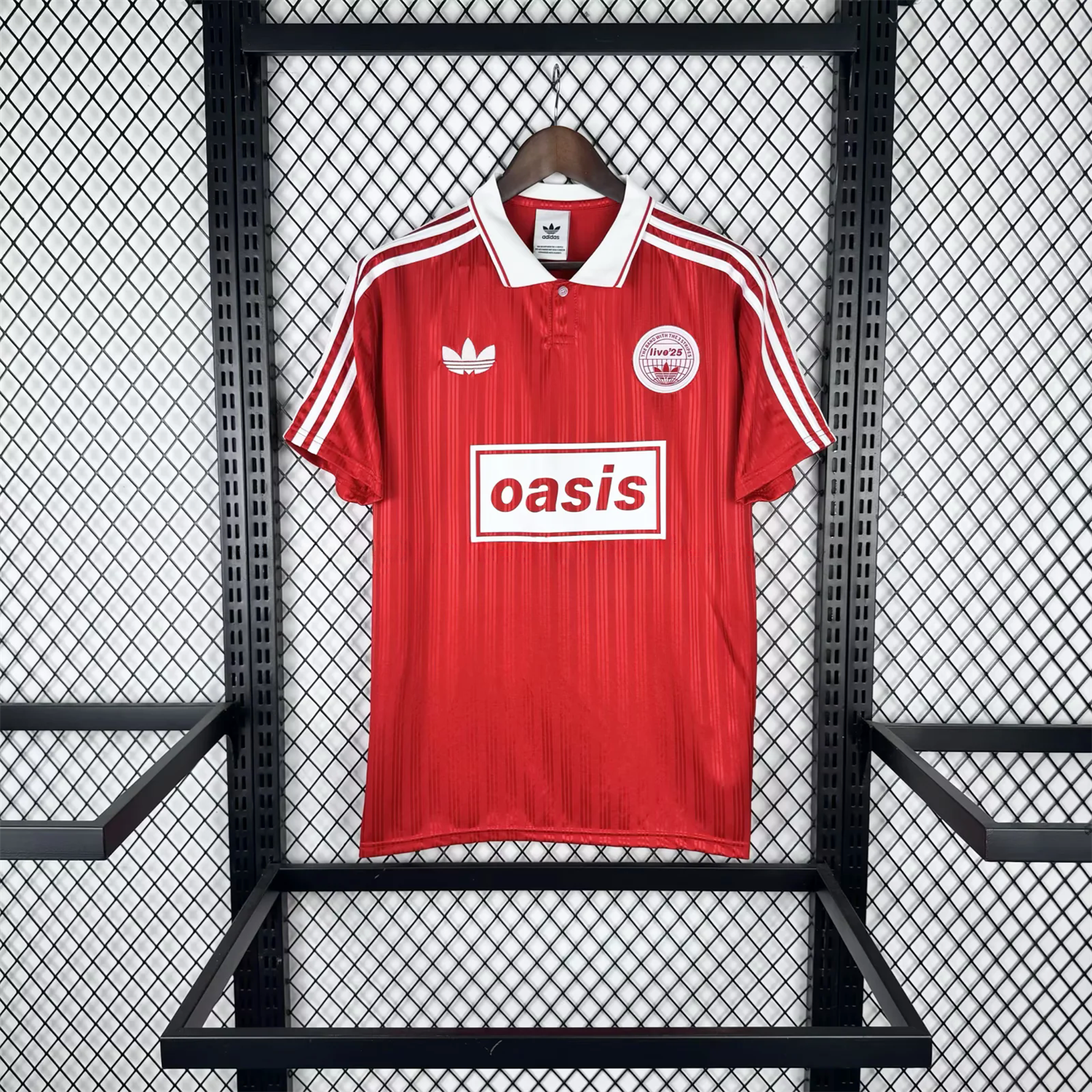Bohemian 25-26 Oasis Originals Tour White Sponsors Red Jersey With Number 25 - Fans Version - ManixJersey