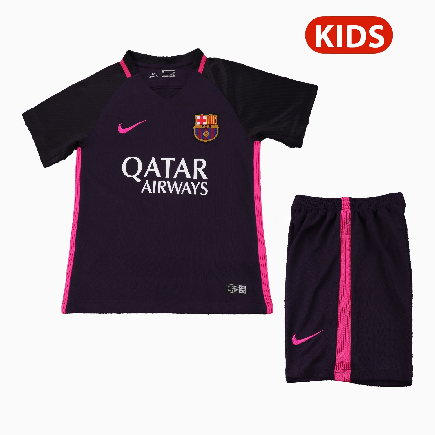 Retro Barcelona 2016-17 Away Kids Kit - ManixJersey