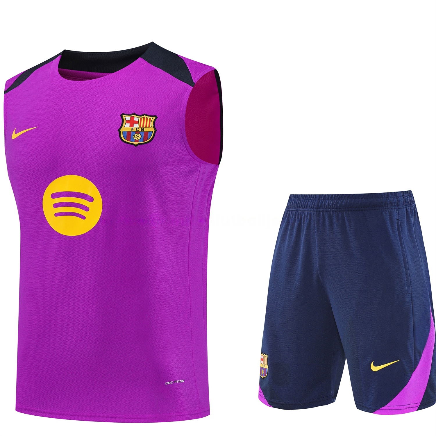 Barcelona 25-26 Vest Training Set - Purple Vest and Dark Blue Shorts - ManixJersey