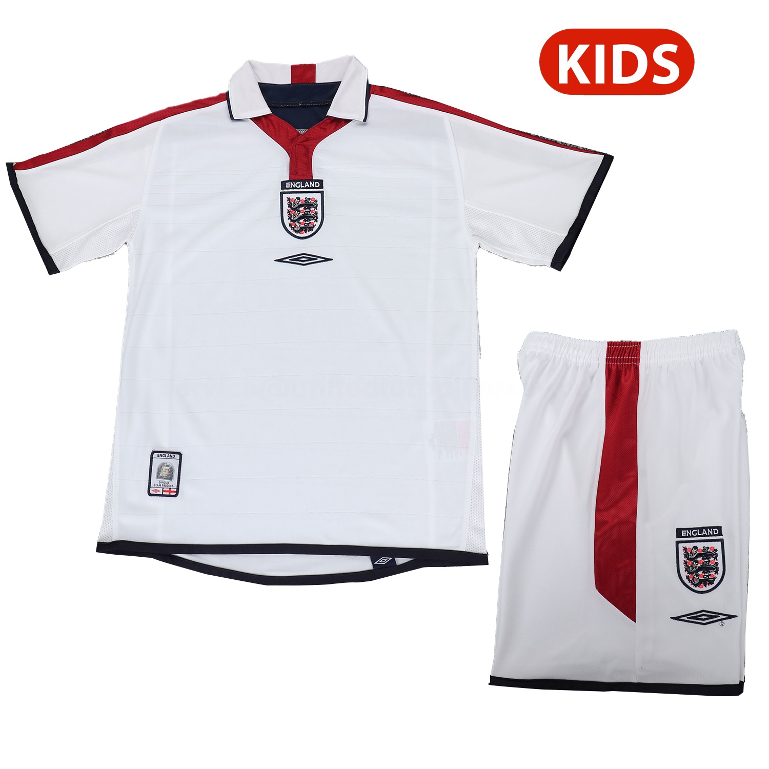 Retro England 2004 Home Kids Kit - ManixJersey
