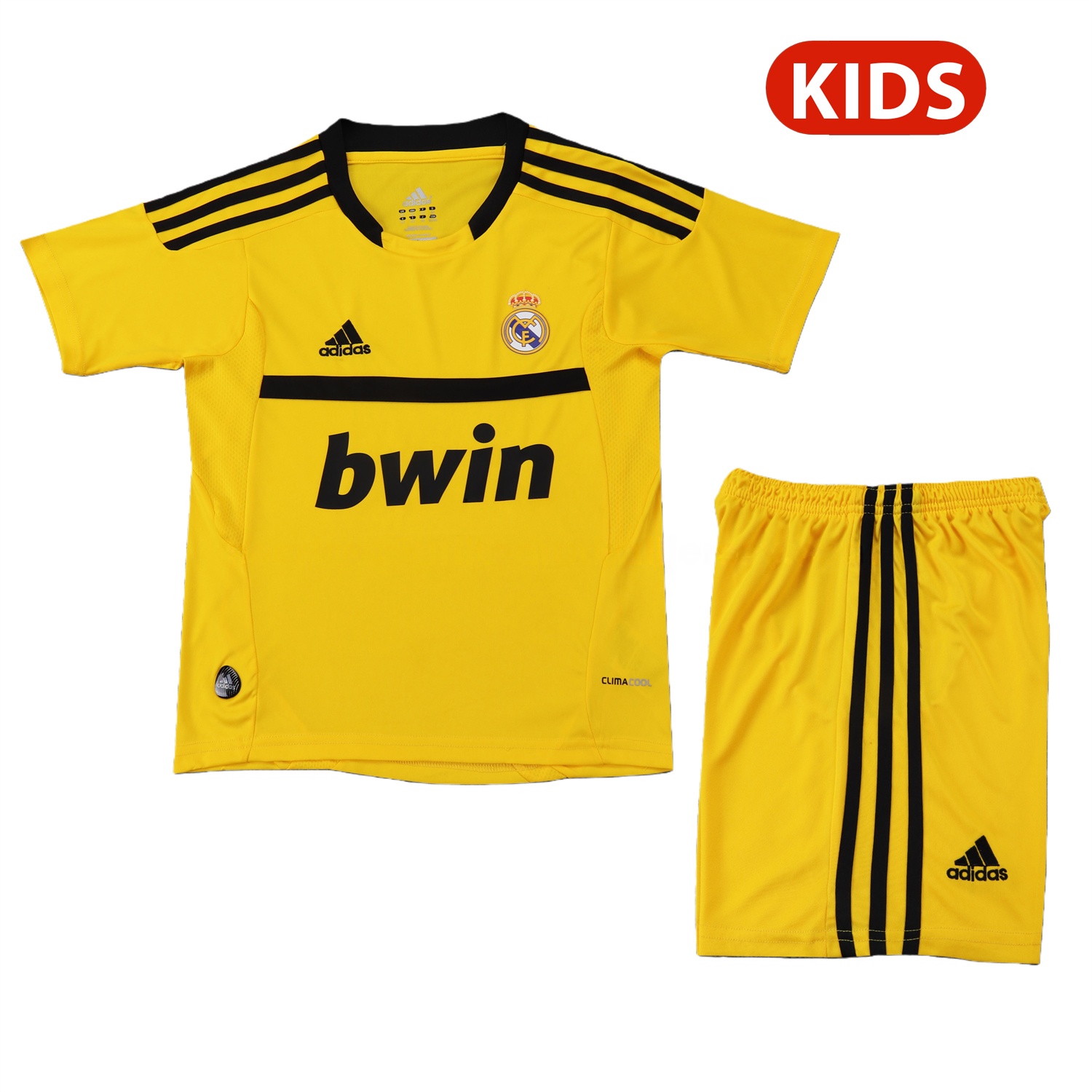 Retro Real Madrid 2011-12 Yellow Goalkeeper Kids Kit - ManixJersey
