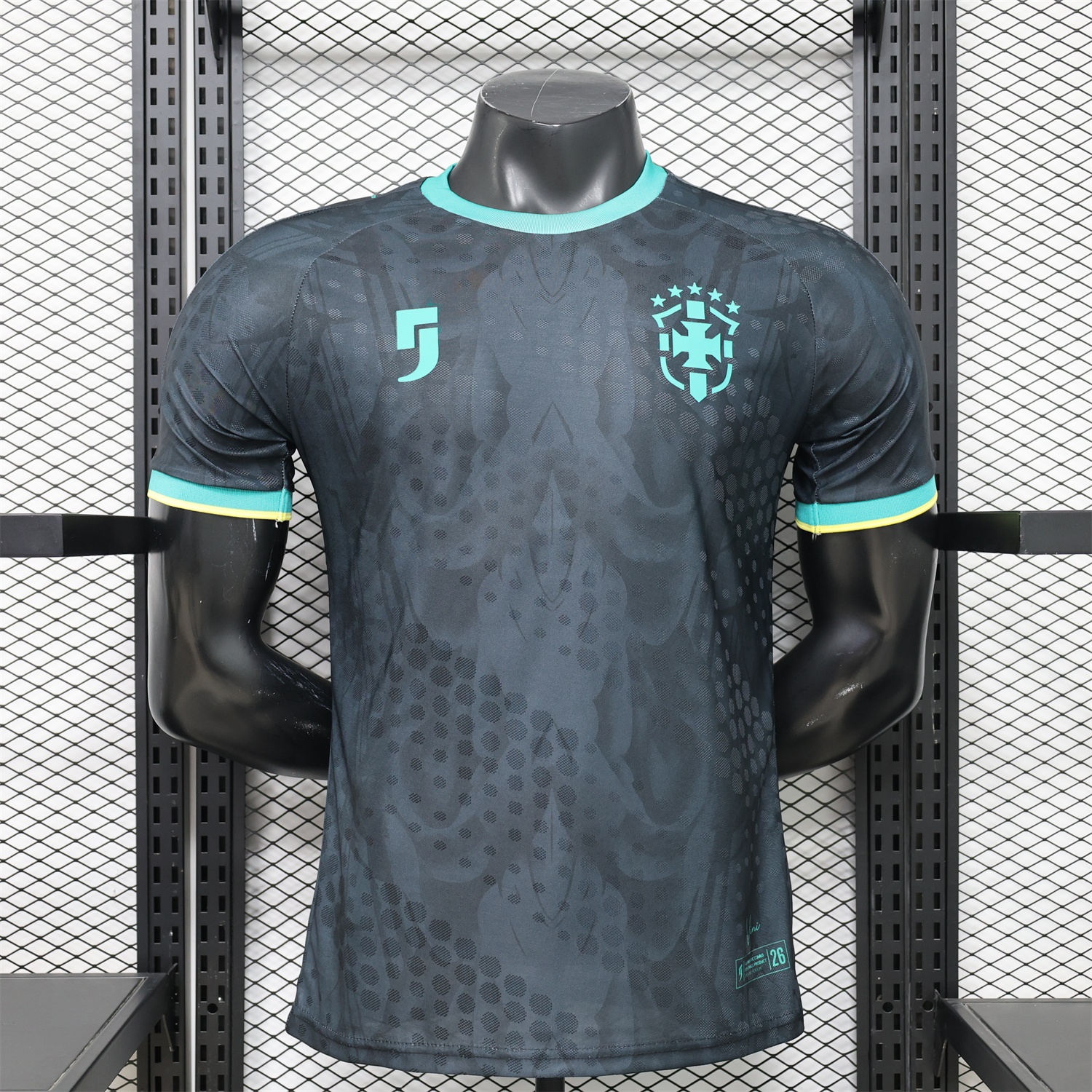 Brazil 2026 Black With Mint Green Special Jersey - Player Version - ManixJersey