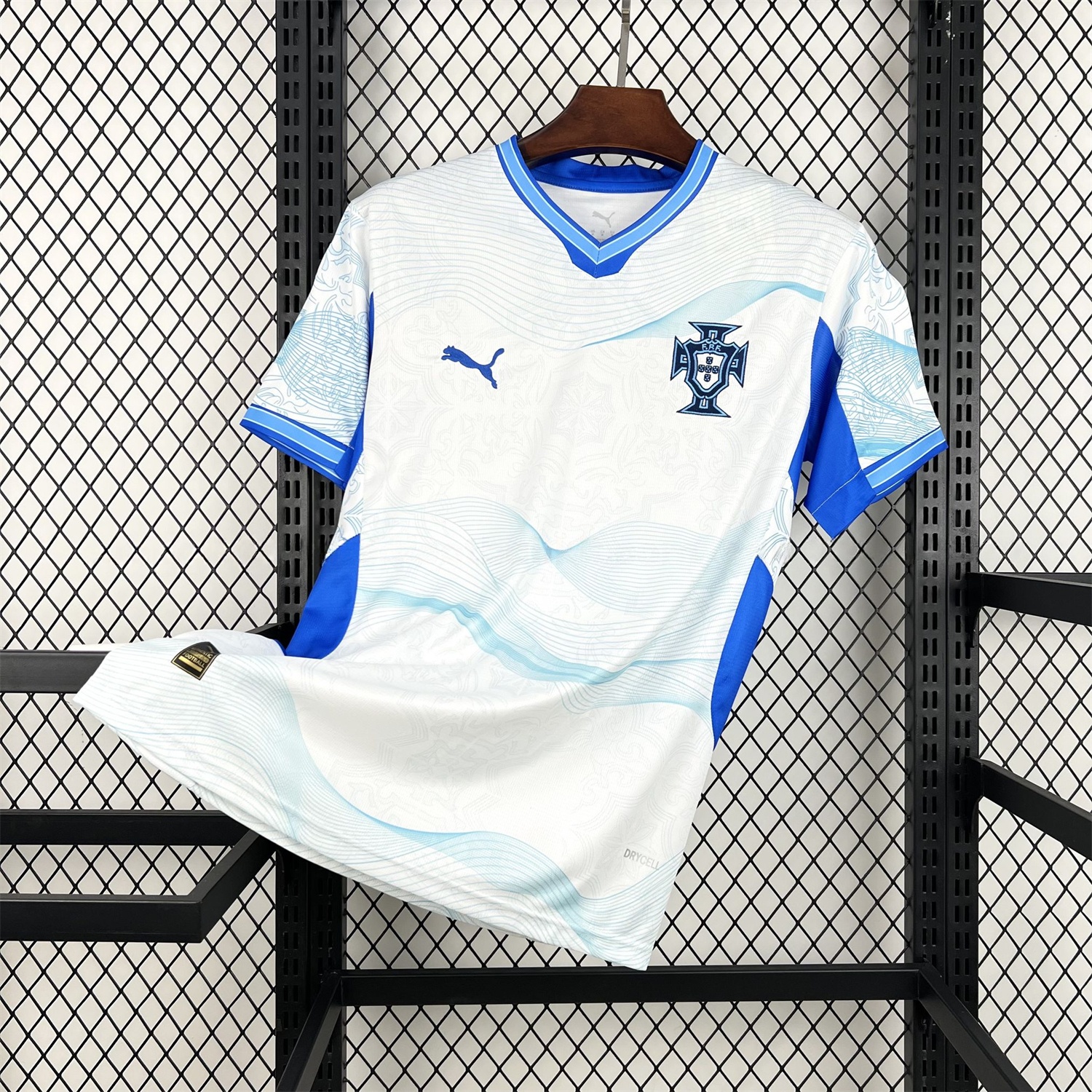 Portugal 2026 Bright White With Sky Blue Waves Special Jersey - Fans Version - ManixJersey
