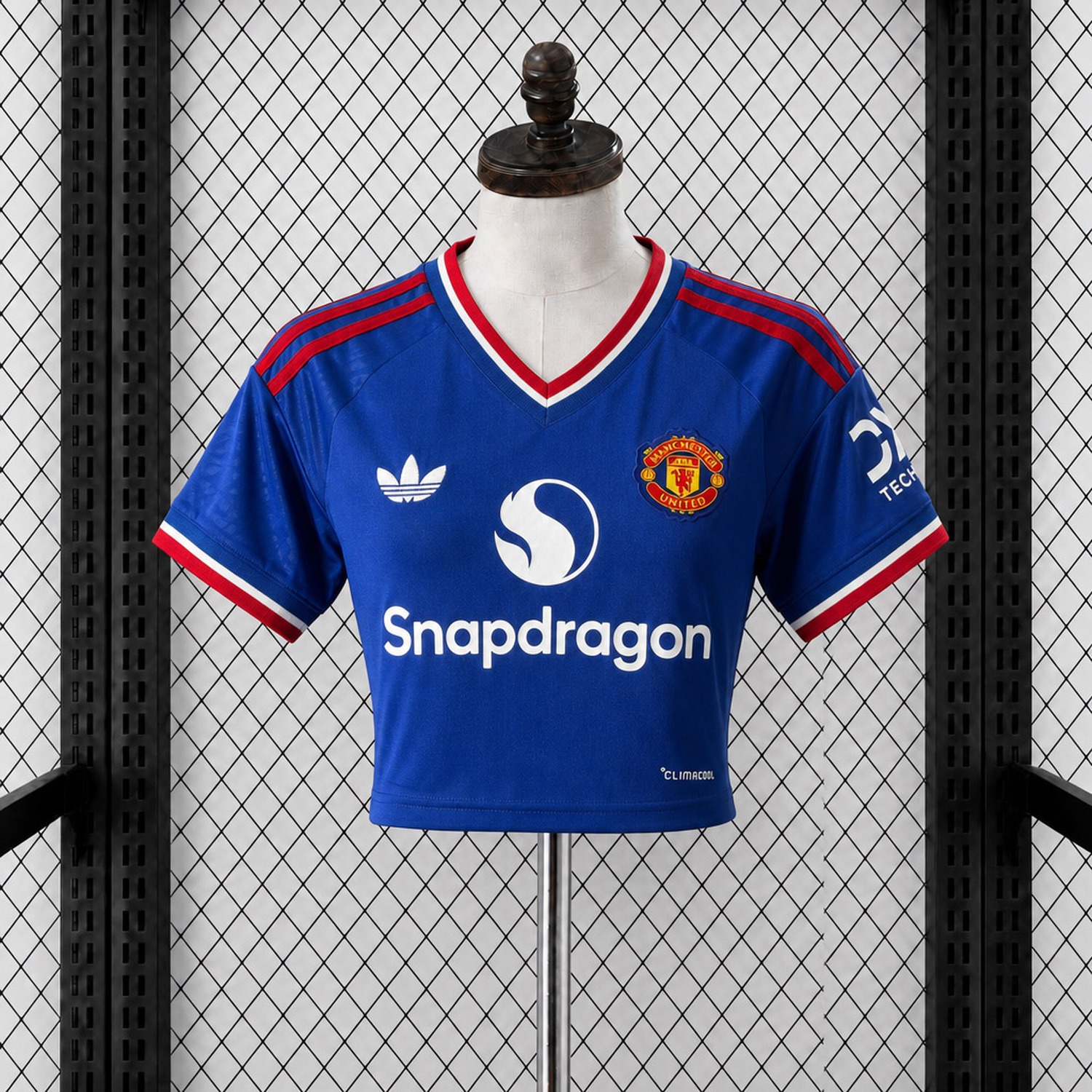 Women's Manchester United 26-27 Away Blue Cropped Jersey - Fans Version - ManixJersey
