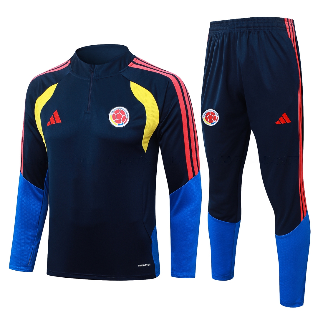 Colombia 2026 Long Sleeve Training Set - Black Top & Black Pants - ManixJersey