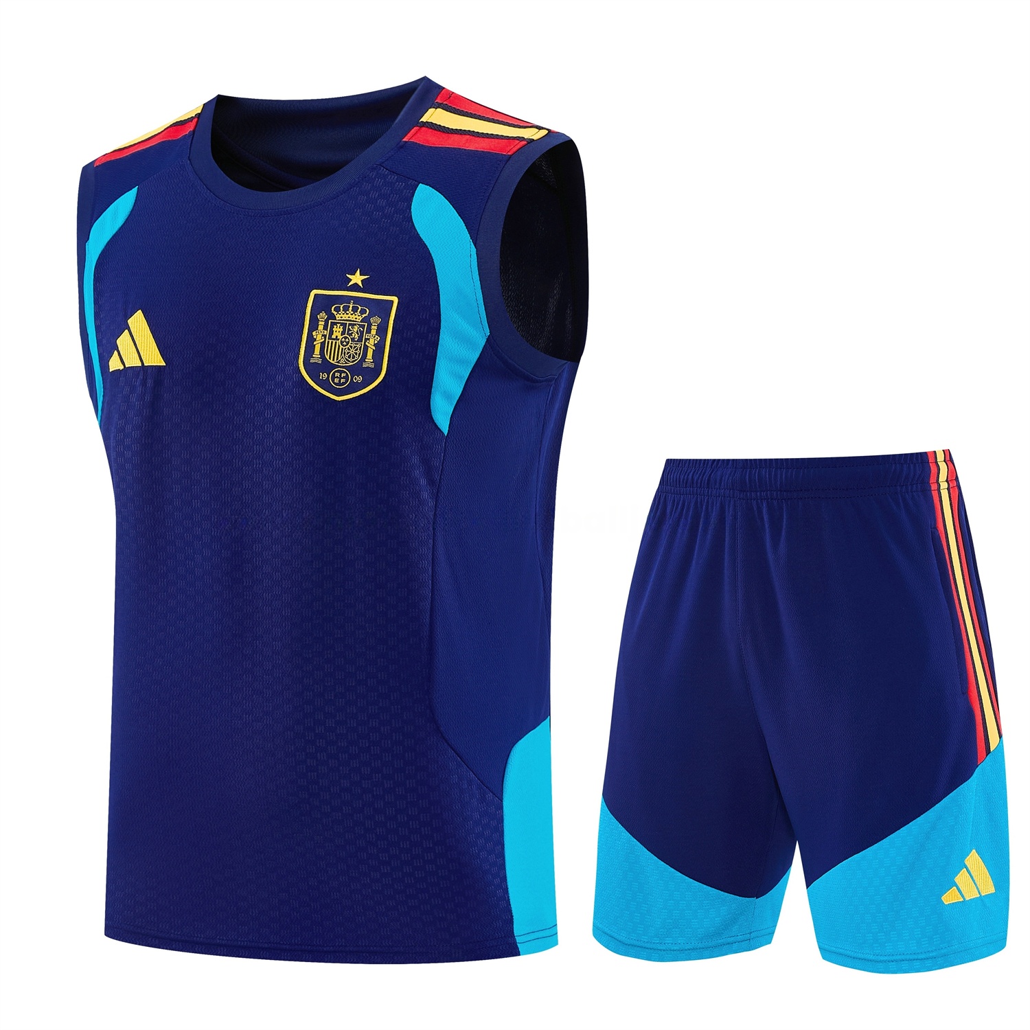 Spain 2026 Vest Training Set - Dark Blue Vest and Shorts - ManixJersey