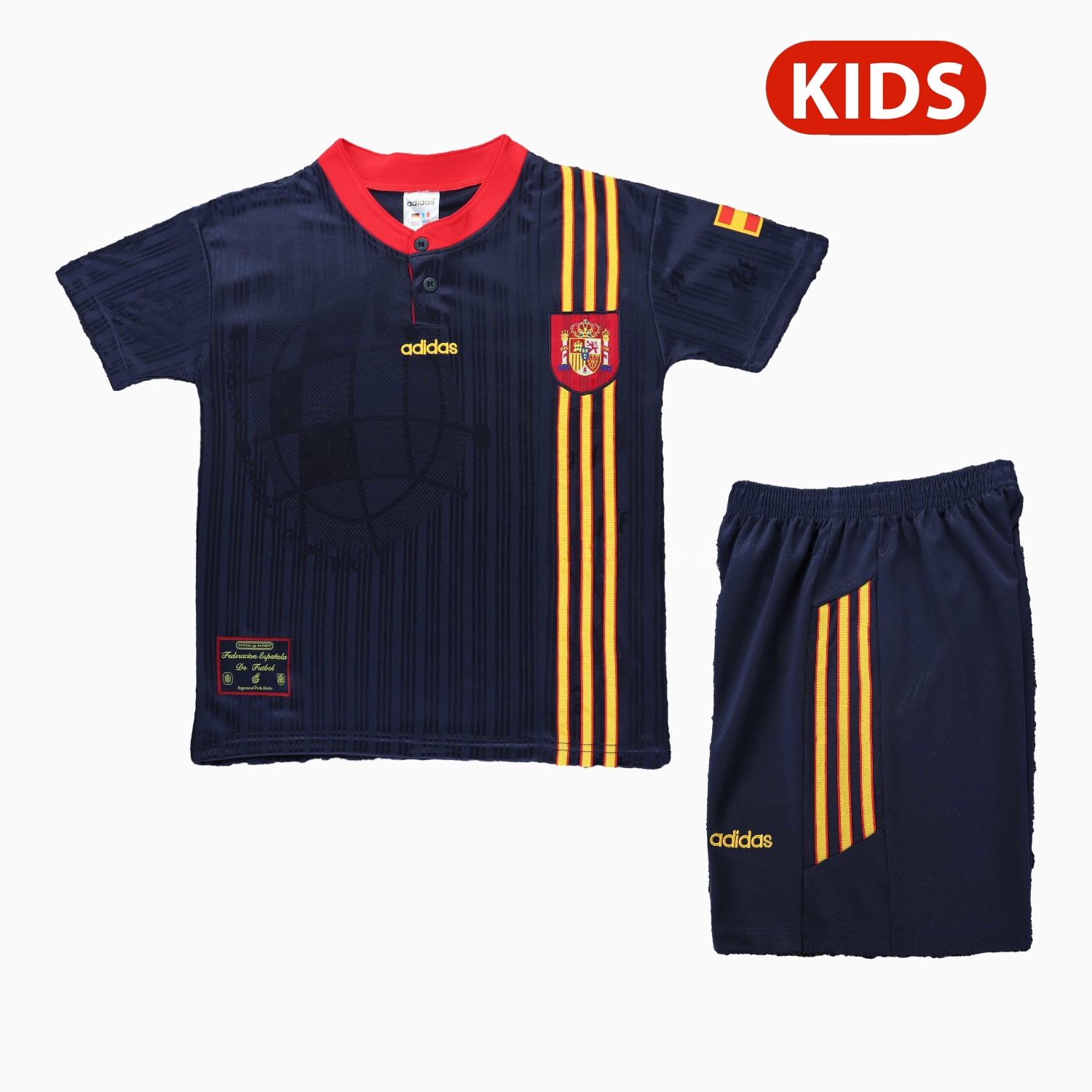 Retro Spain 1996 Away Kids Kit - ManixJersey
