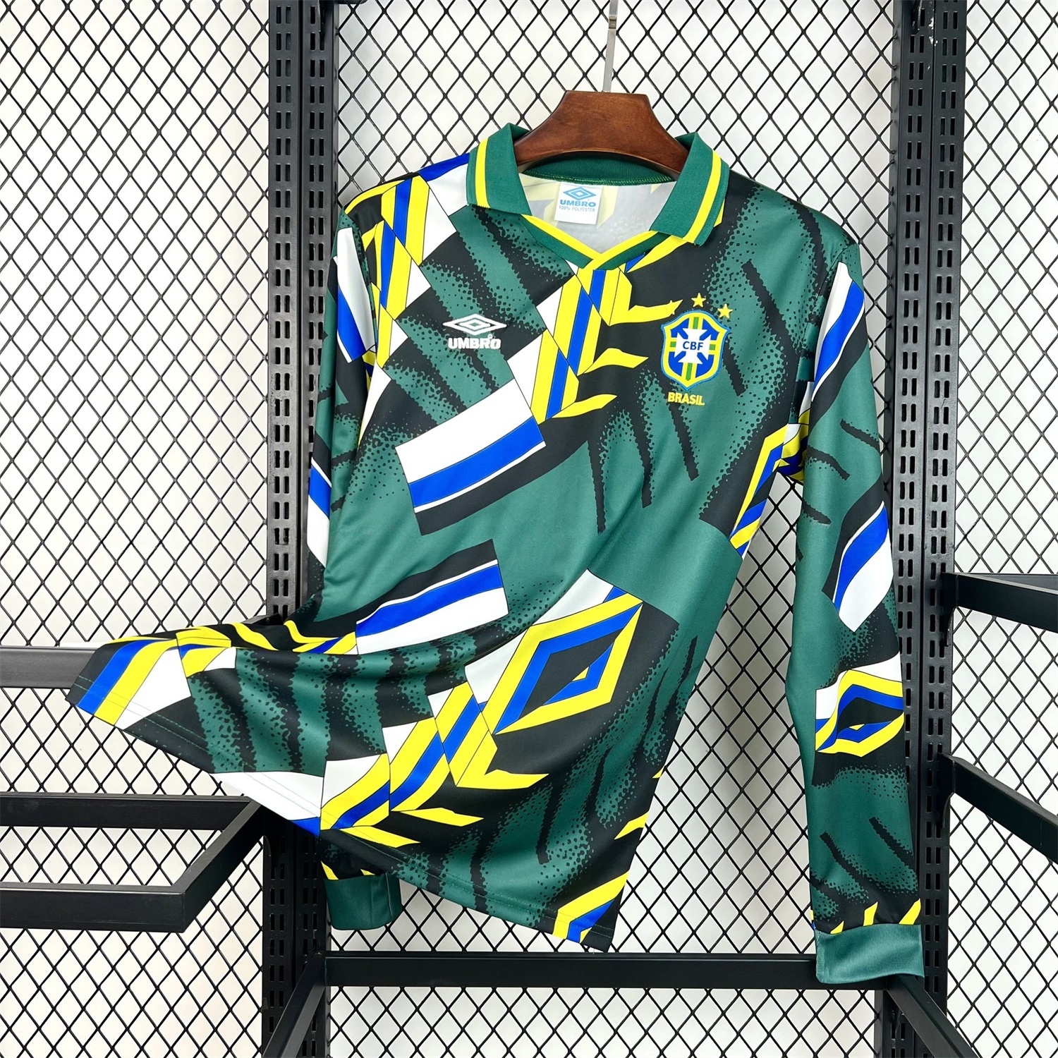 Retro Brazil 1994 Long Sleeves Goalkeeper Jersey - ManixJersey