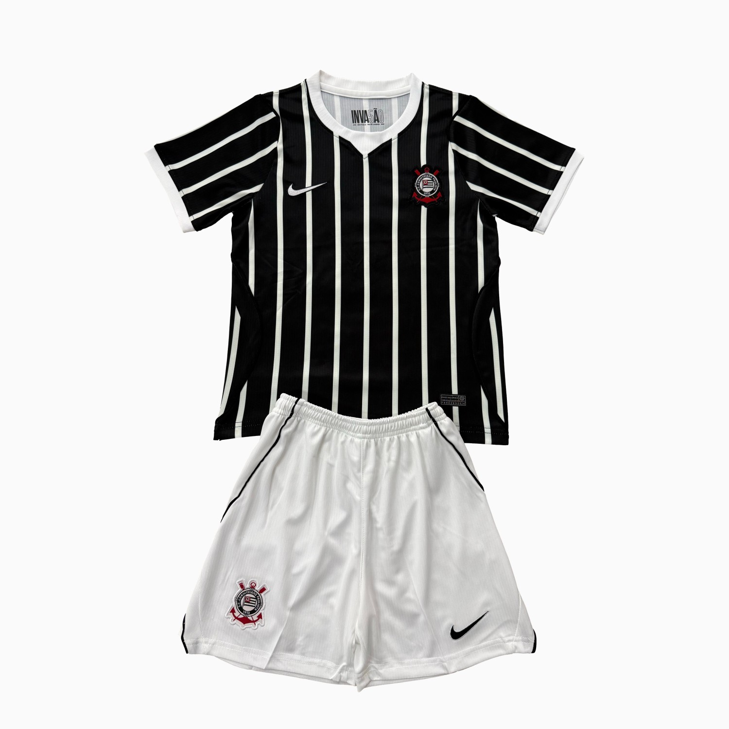 Corinthians 26-27 Away Black Men's Adult Jersey Set - Fans Version - ManixJersey