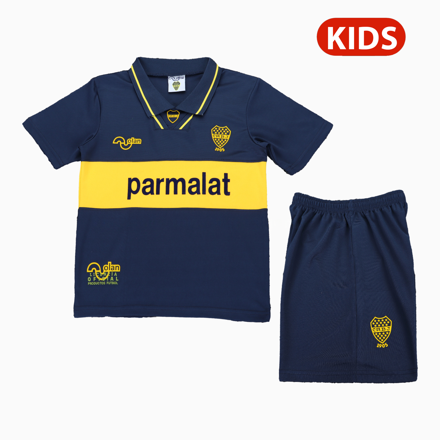Retro Boca Juniors 1993-95 Home Kids Kit - ManixJersey