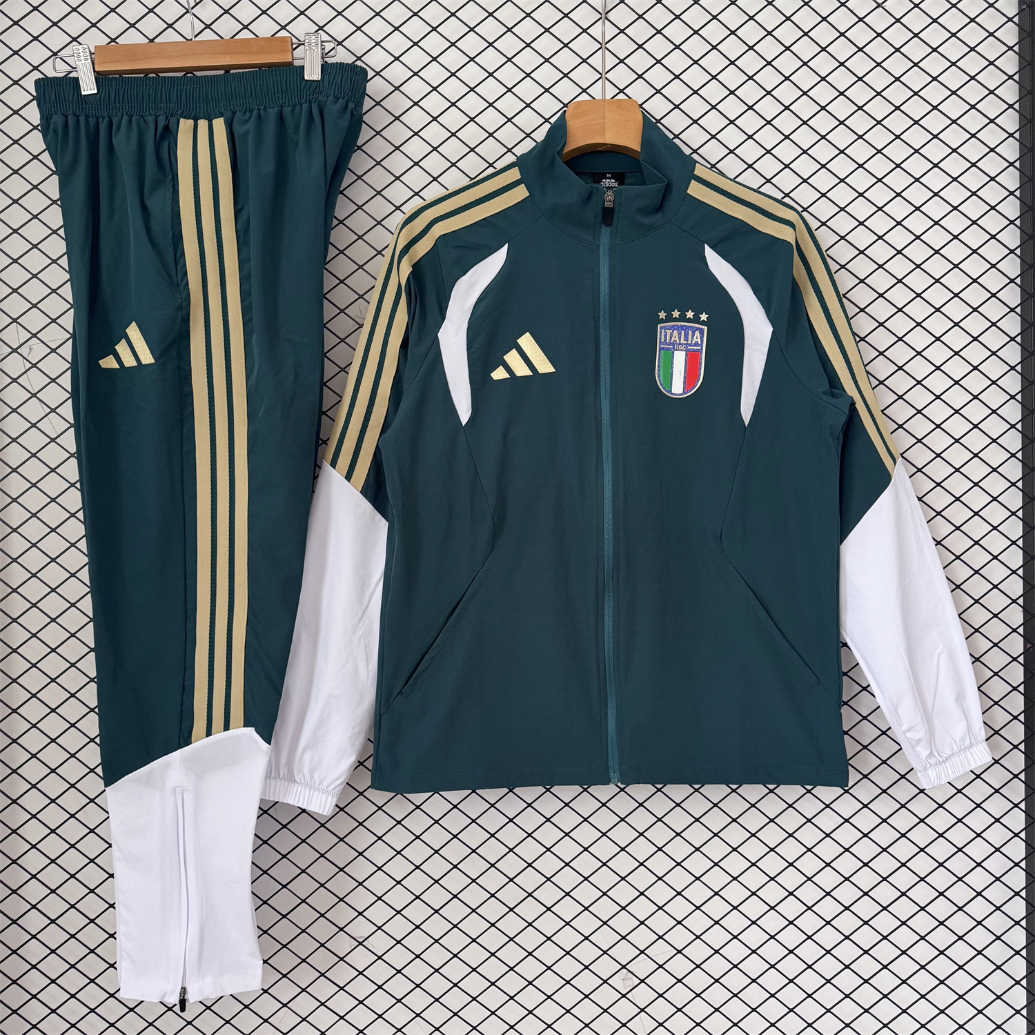 Italy 2026 Windbreaker Training Set - Green Top and Pants - ManixJersey