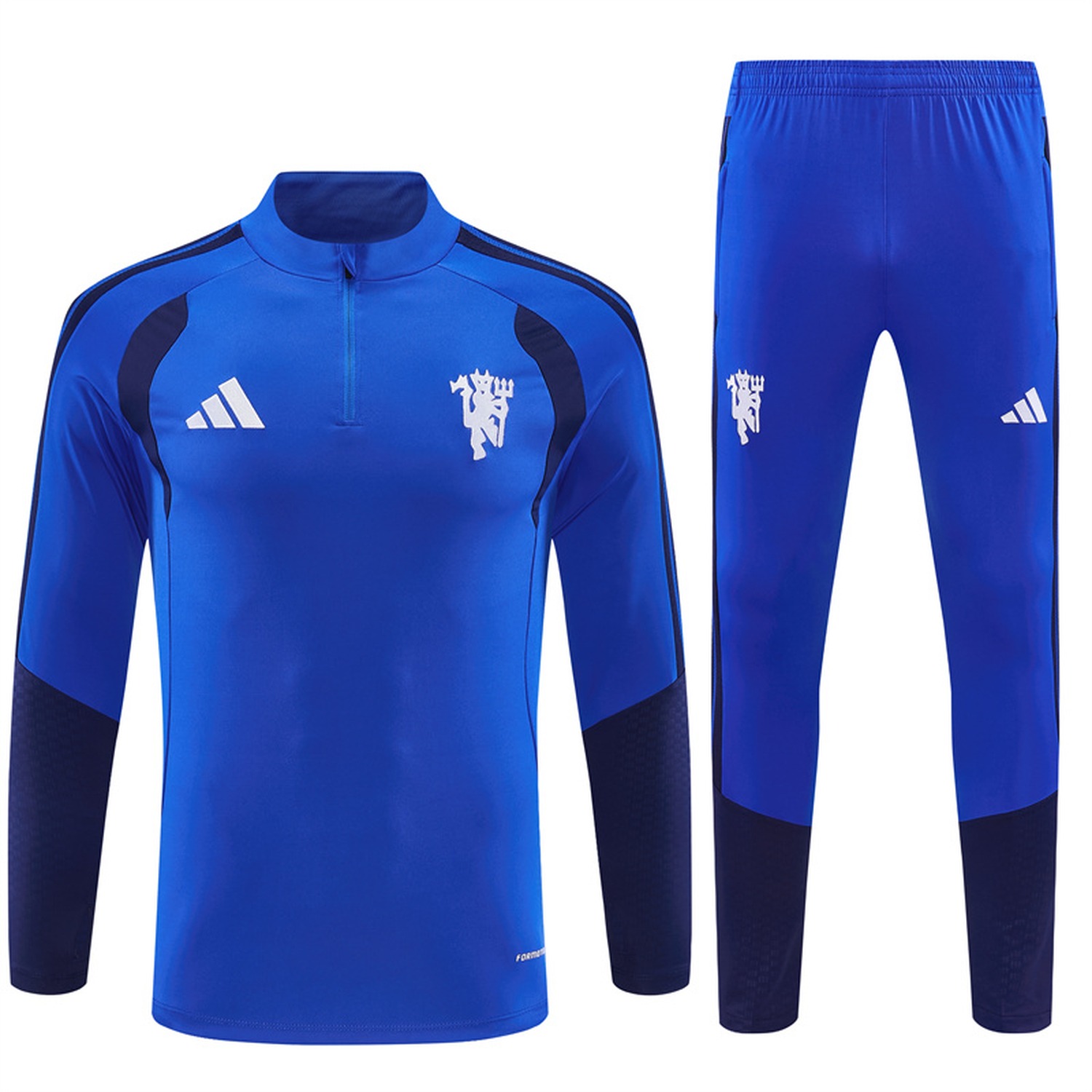 Manchester United 26-27 Kids Long Sleeve Training Set - Blue Top & Blue Pants - ManixJersey