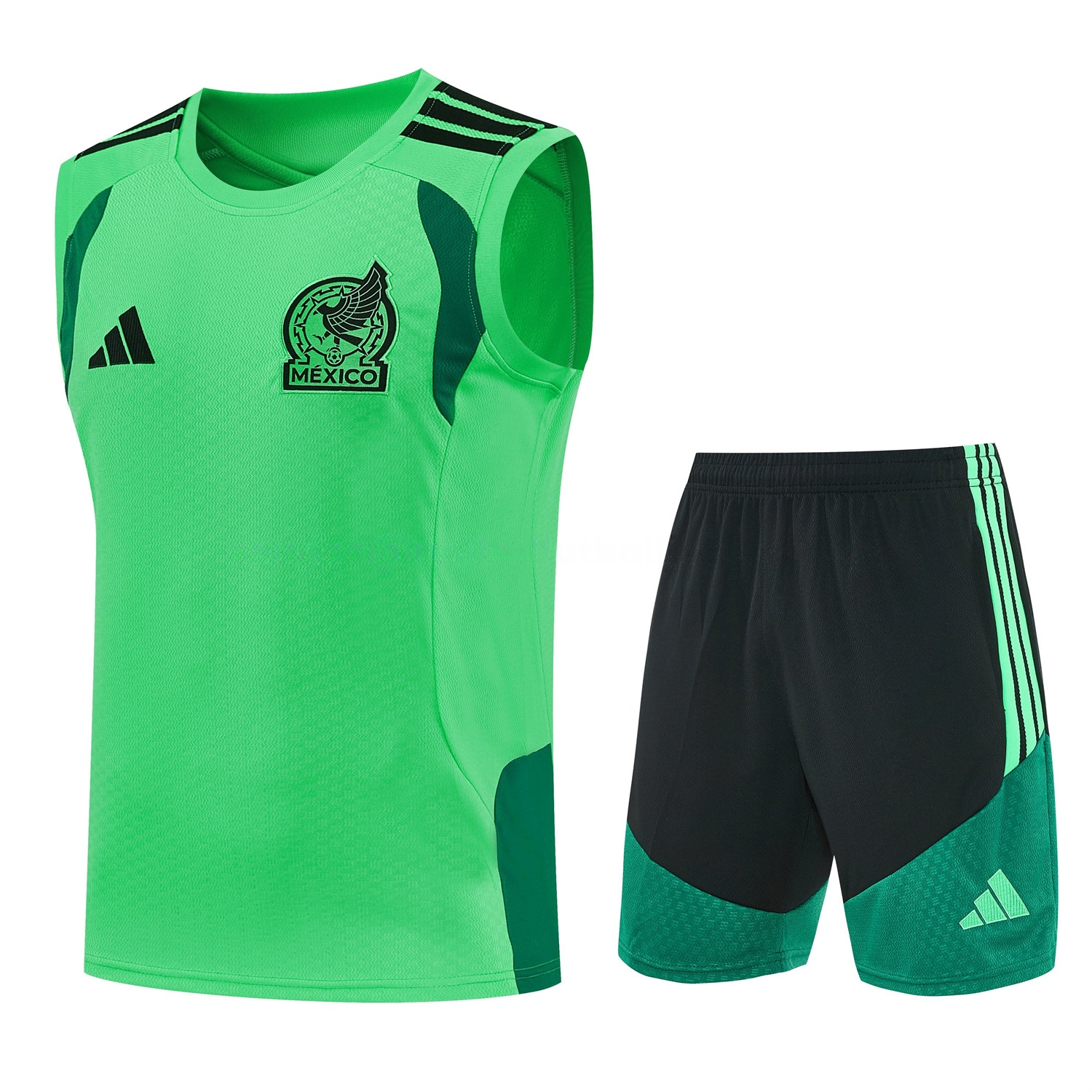 Mexico 2026 Vest Training Set - Green Vest and Black Shorts - ManixJersey