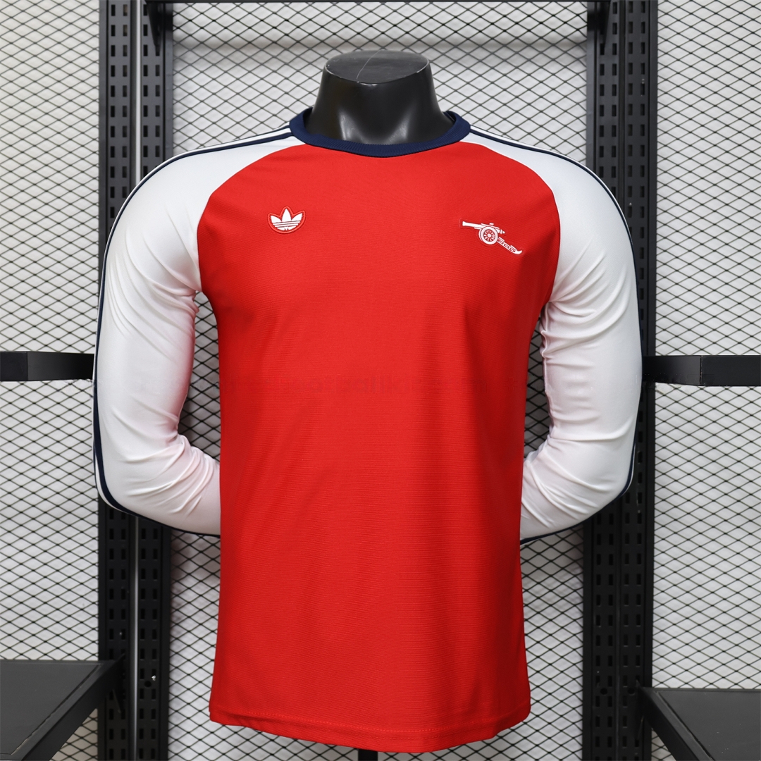 Arsenal 25-26 Red With White Casual Long Sleeves Jersey - Player Version - ManixJersey