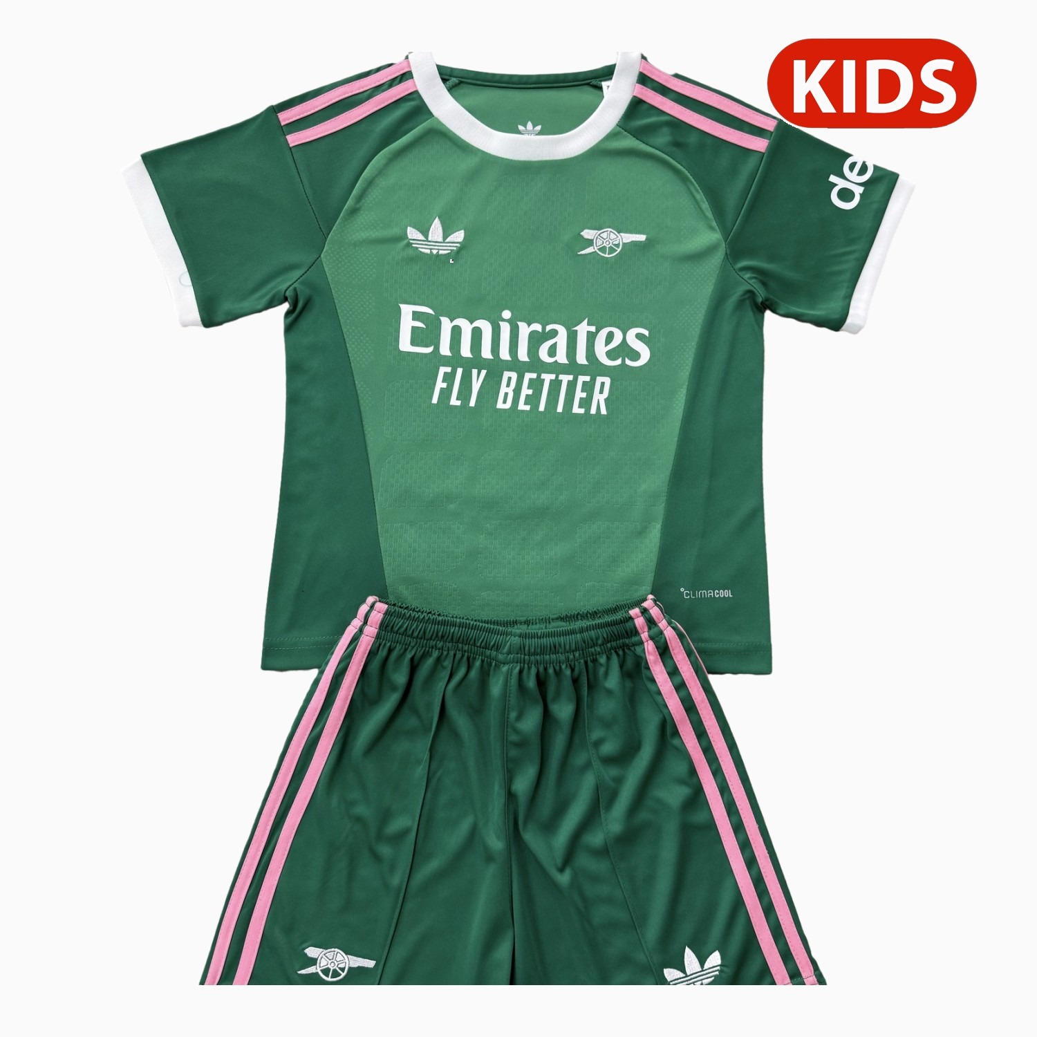 Arsenal 26-27 Green Pink Originals Goalkeeper Kids Kit - ManixJersey