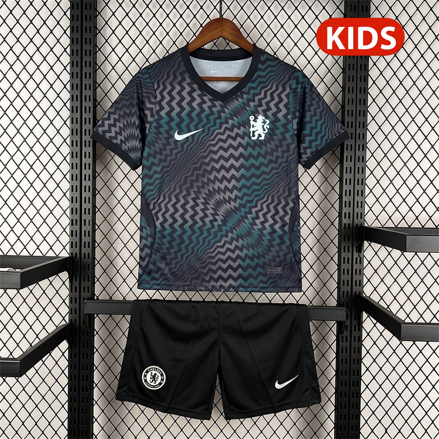 C.H.E.L.S.E.A 26-27 Teal Wave Print Goalkeeper Jersey - ManixJersey
