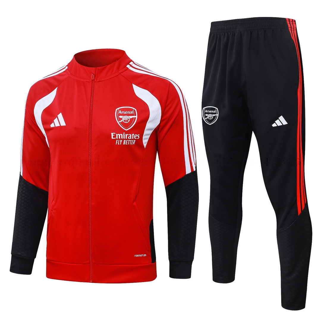 Arsenal 26-27 Jacket Training Tracksuit - Red Jackets & Black Pants - ManixJersey