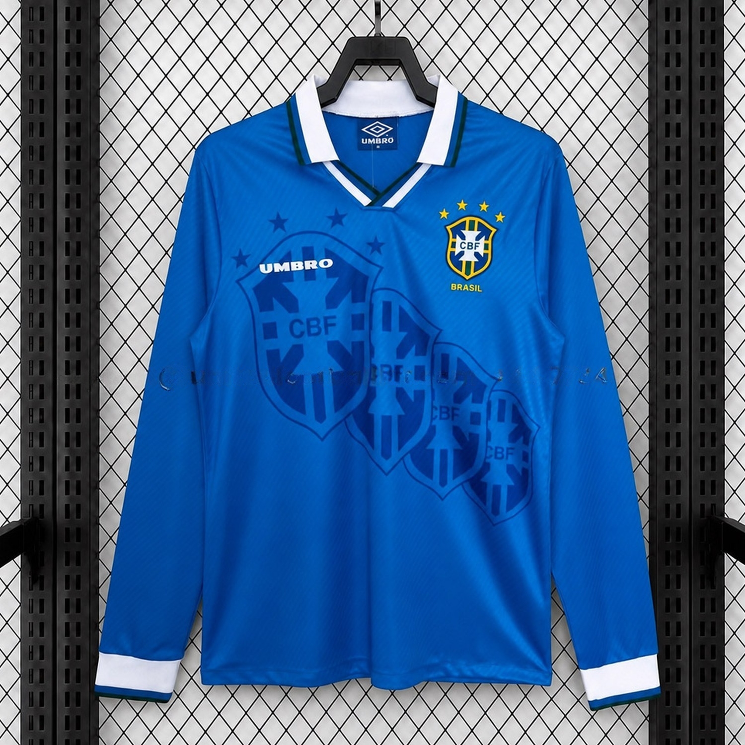 Retro Brazil 1996 Away Long Sleeves Jersey - ManixJersey