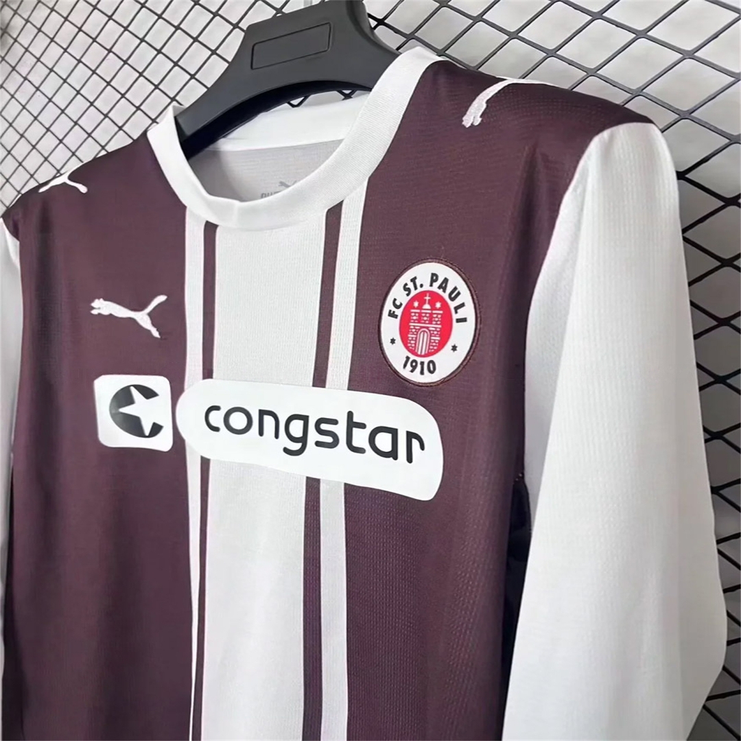 St. Pauli 25-26 Classic 1970s Design Special Long Sleeves Jersey - Fans Version - ManixJersey