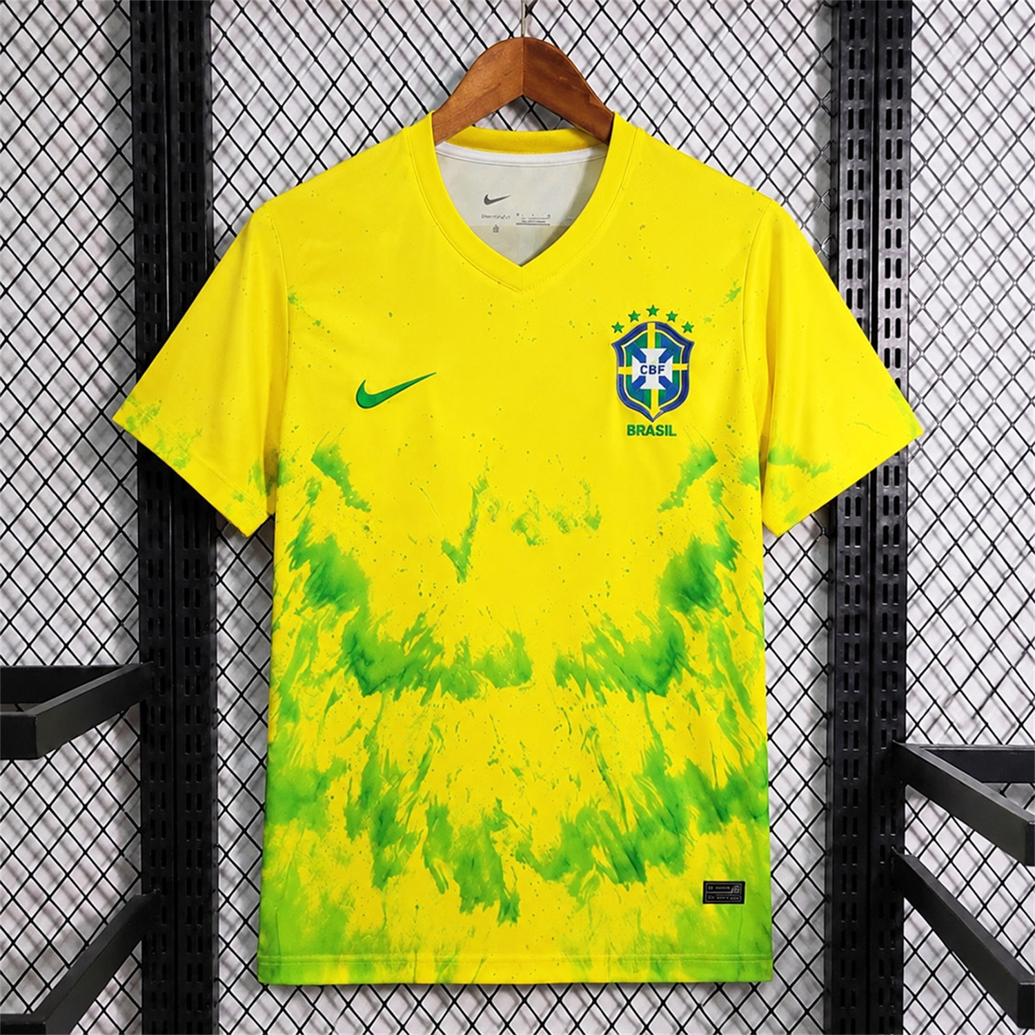 Brazil 2026 Yellow With Green Splatter Special Jersey - Fans Version - ManixJersey