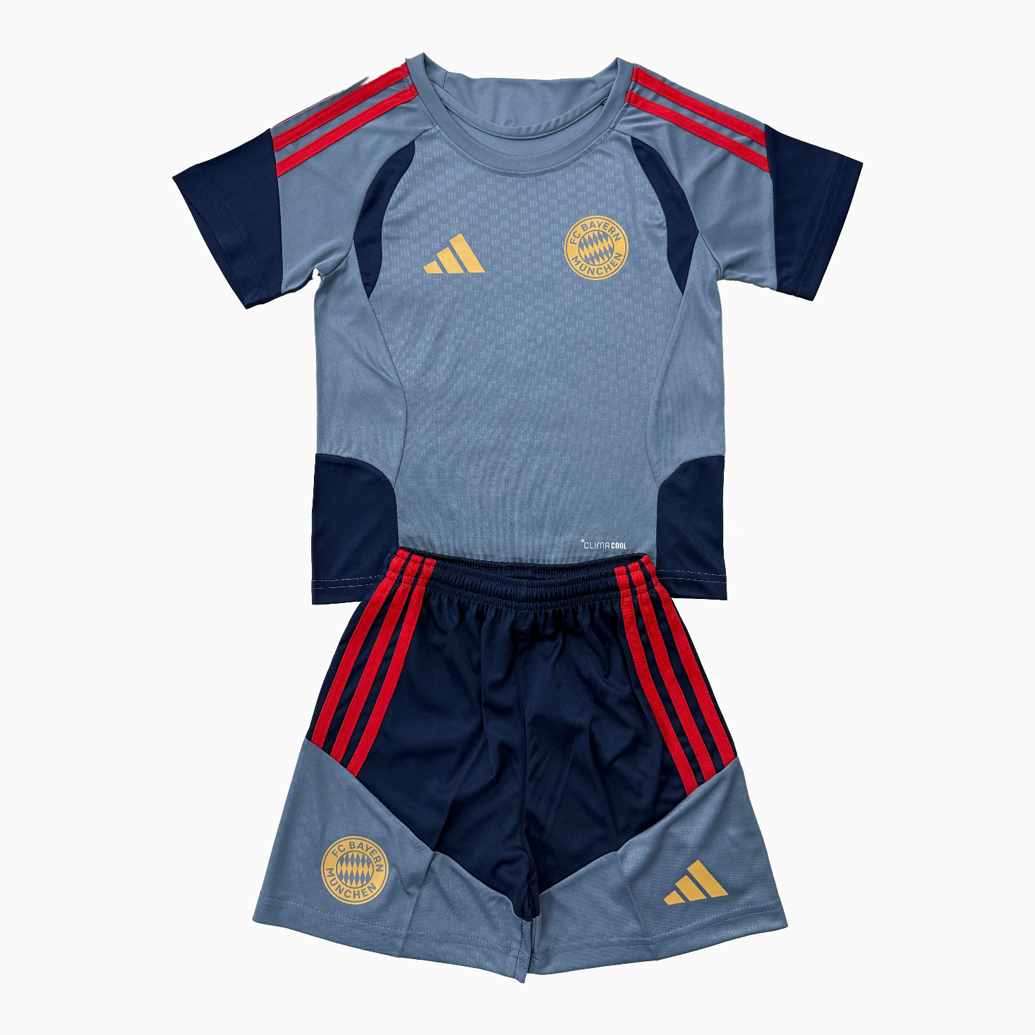 Bayern Munich 26-27 Lake Blue Training Men's Adult Jersey Set - Fans Version - ManixJersey