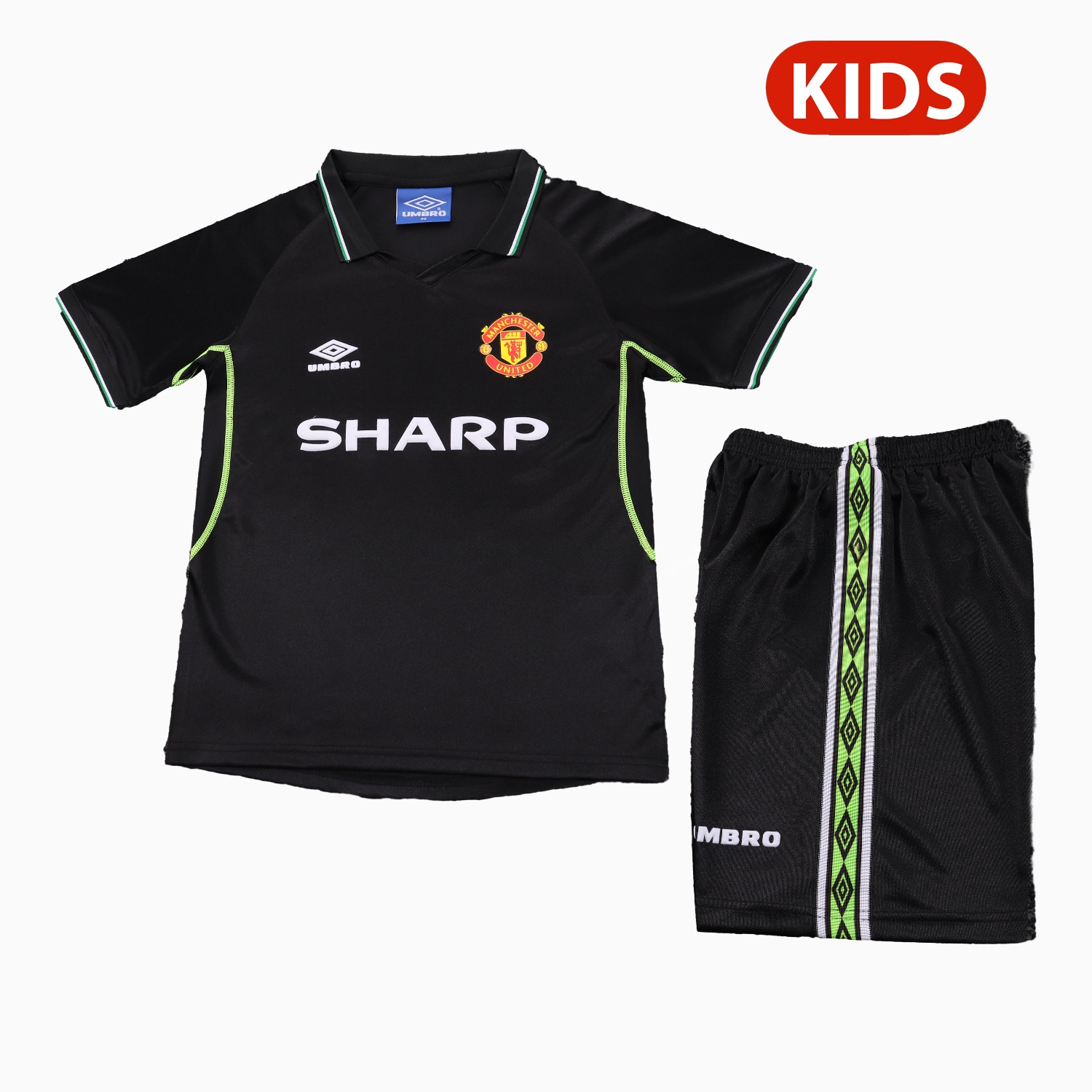 Retro Manchester United 1998-99 Third Kids Kit - ManixJersey